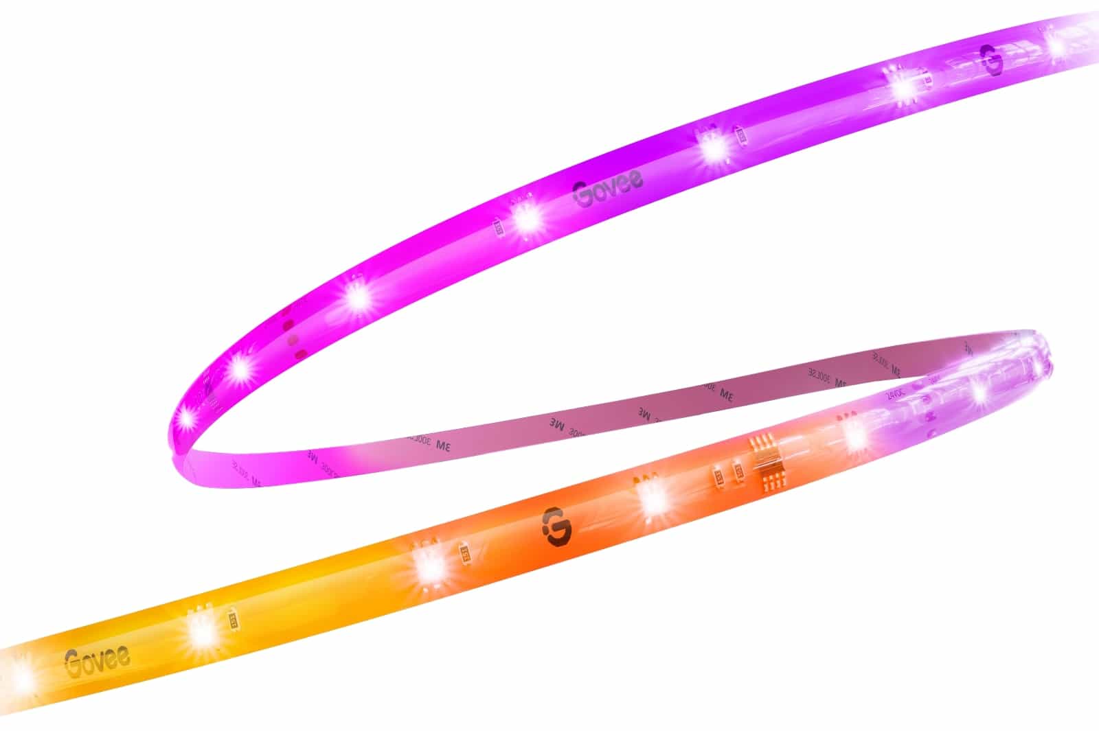 GOVEE LED-Strip, Wi-Fi, RGBIC, EEK: G, smart, dimmbar, 3 m