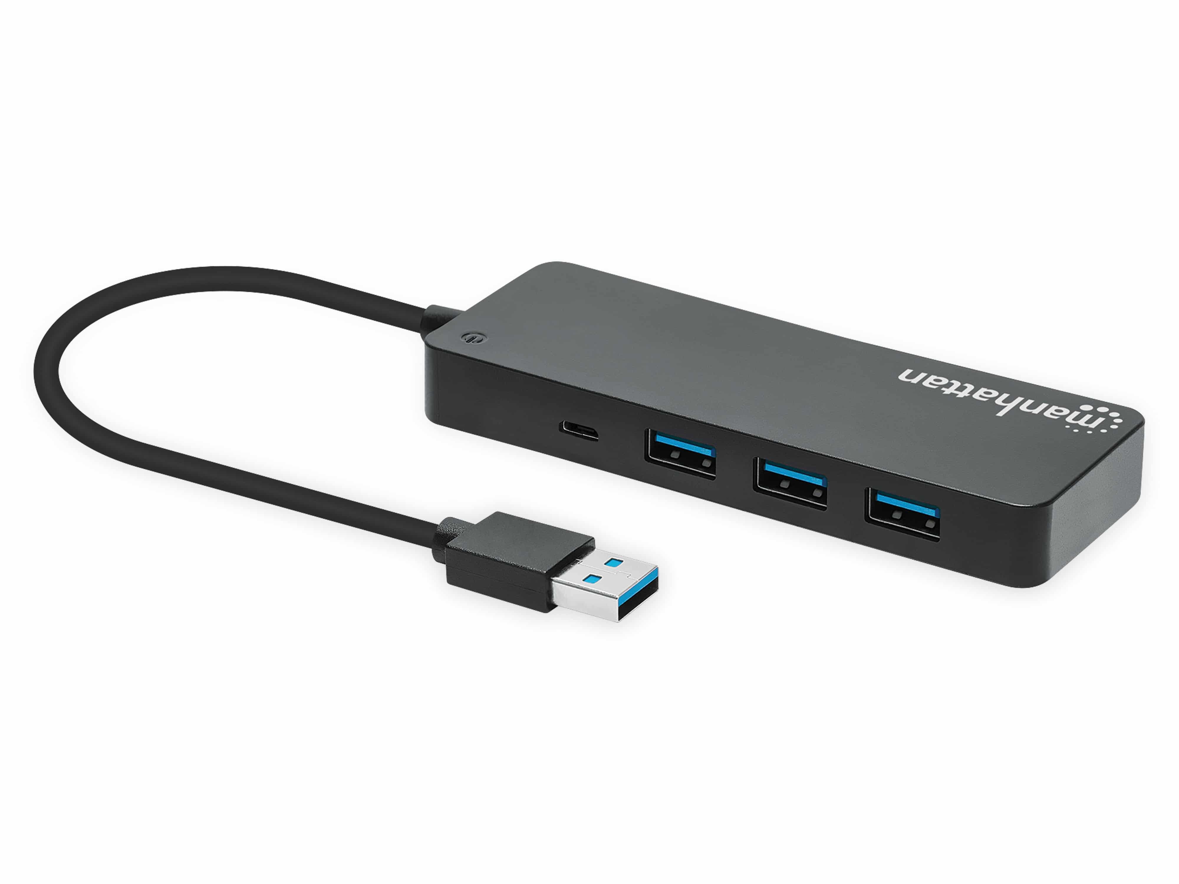 MANHATTAN USB 3.2 Hub, 7-Port, 1 Typ-A, schwarz 