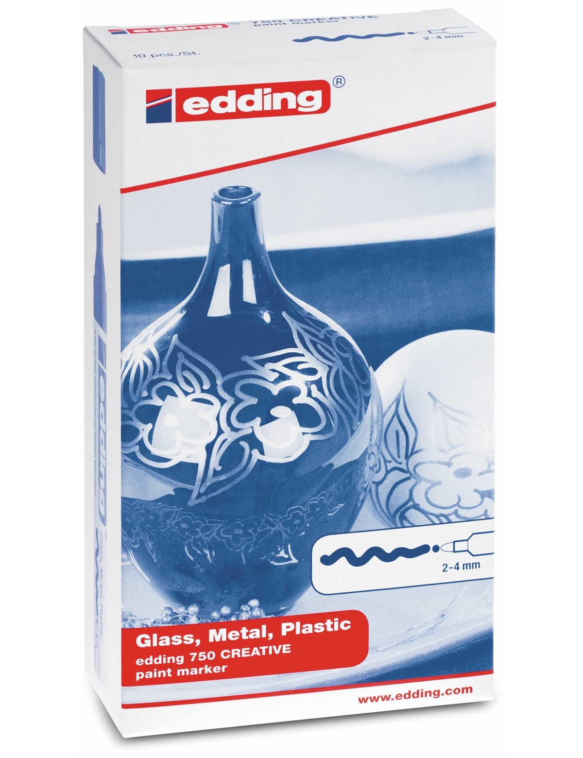 EDDING Paint-Marker-Set, e-750/10 S CR, 10 Stück, farbig sortiert