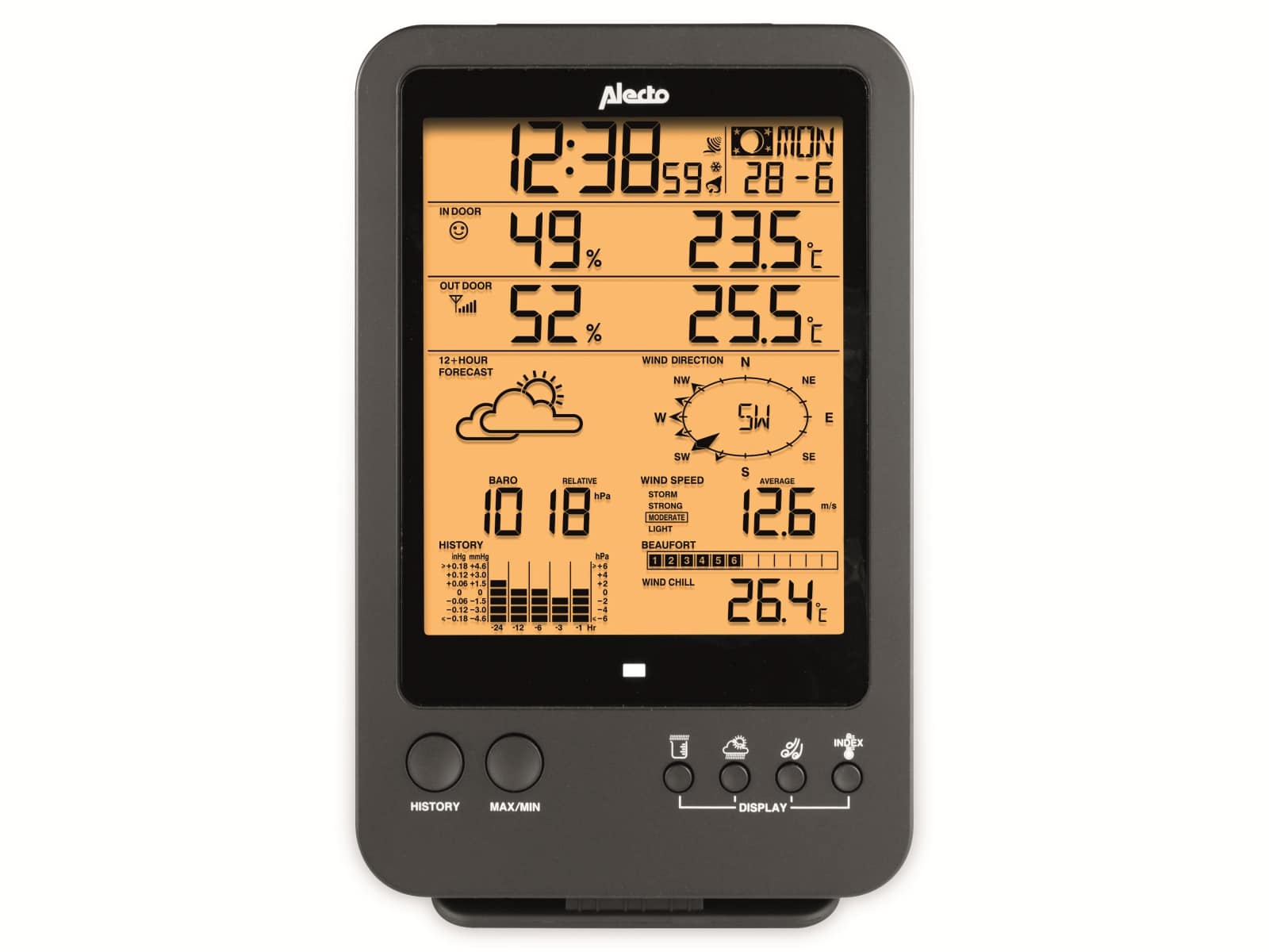 ALECTO Wetterstation WS-4700, schwarz