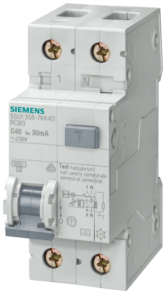 SIEMENS Fehlerstrom-/Leitungsschutzschalter 5SU1356-7KK10, 10 A