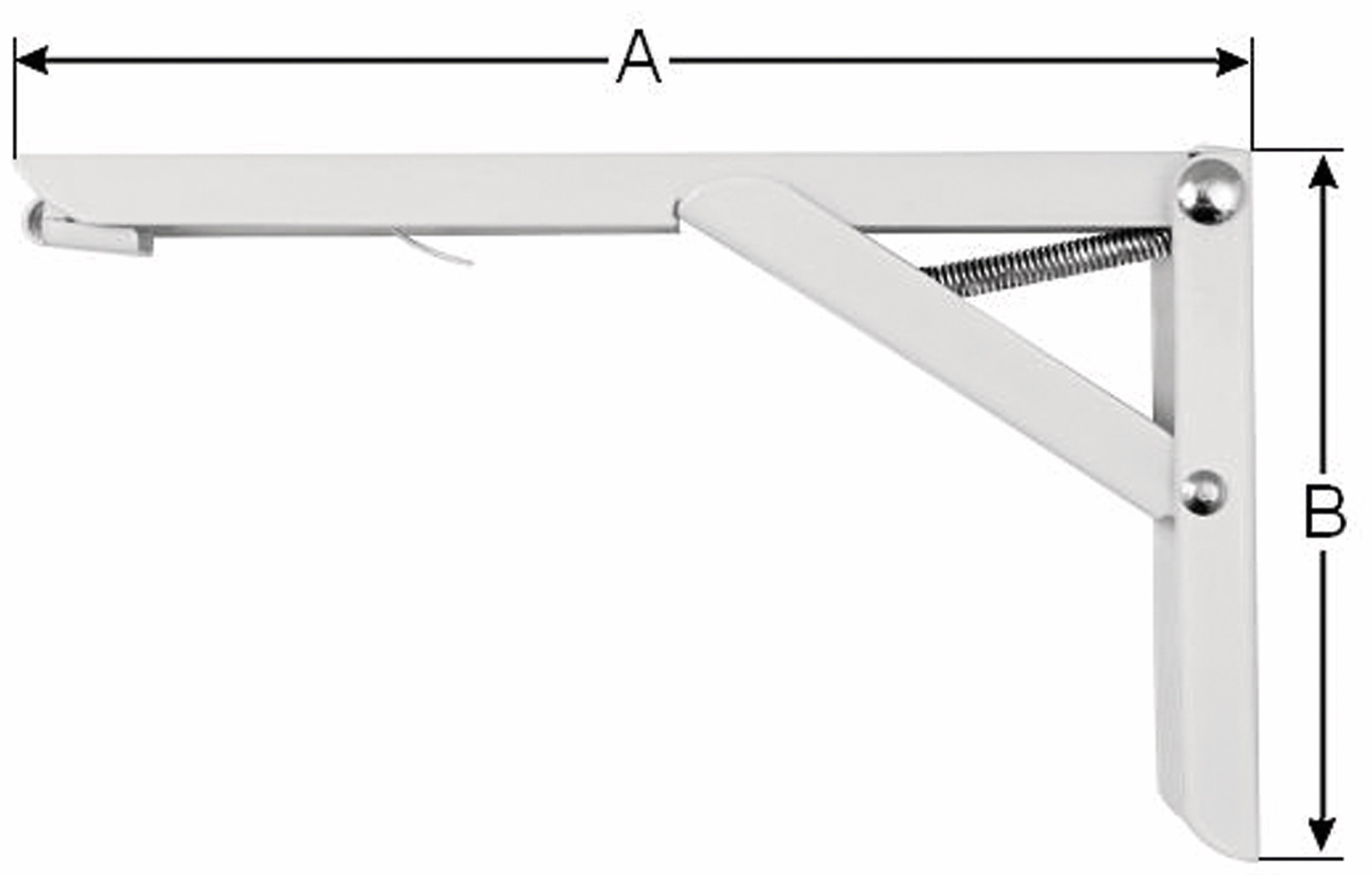 Regalwinkel-Set, klappbar, 295 mm, weiß, 2 Stück