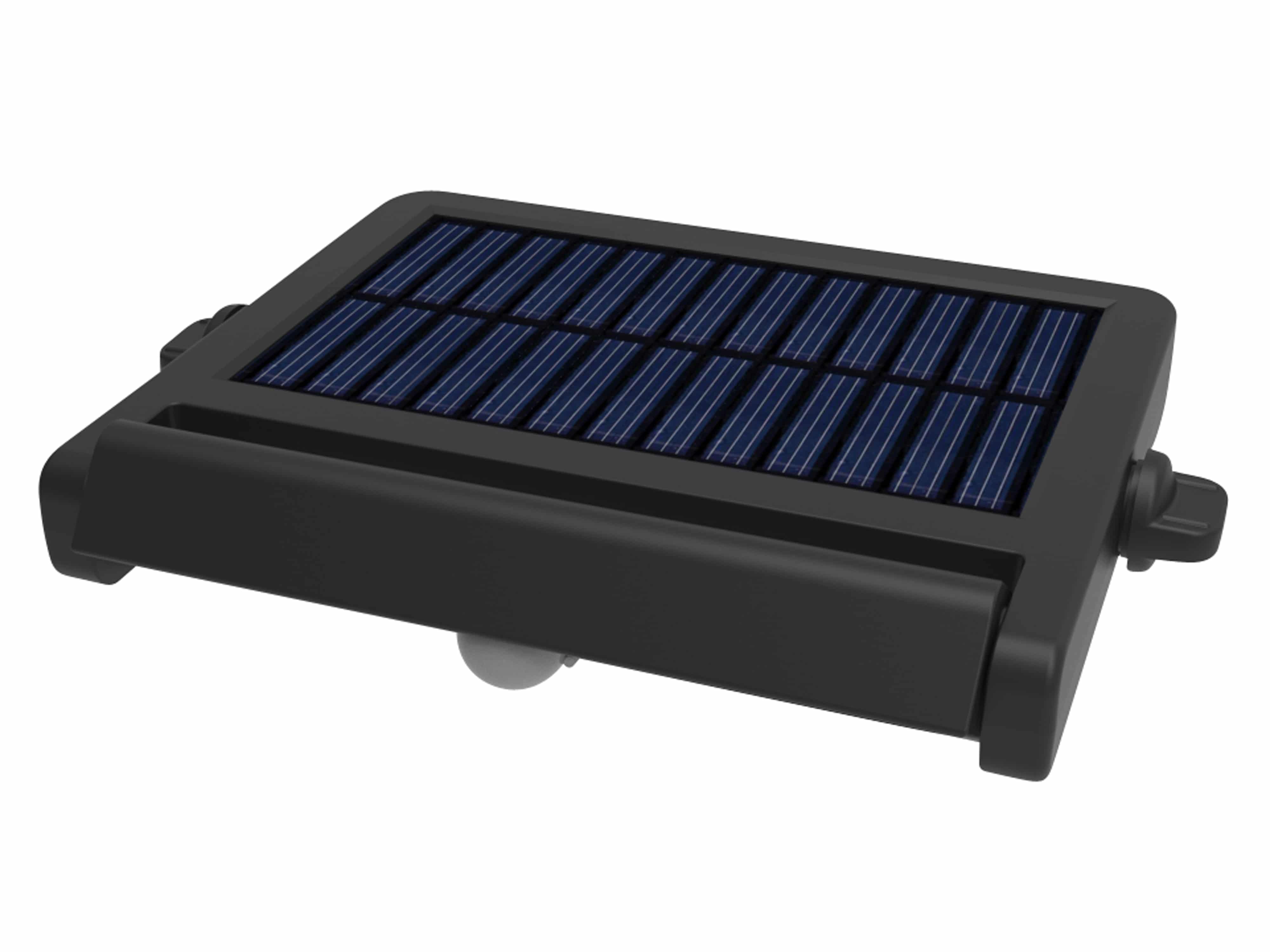 LUXULA Solar LED-Wandleuchte, 5 W, 500 Lm, PIR-Sensor, schwenkbar