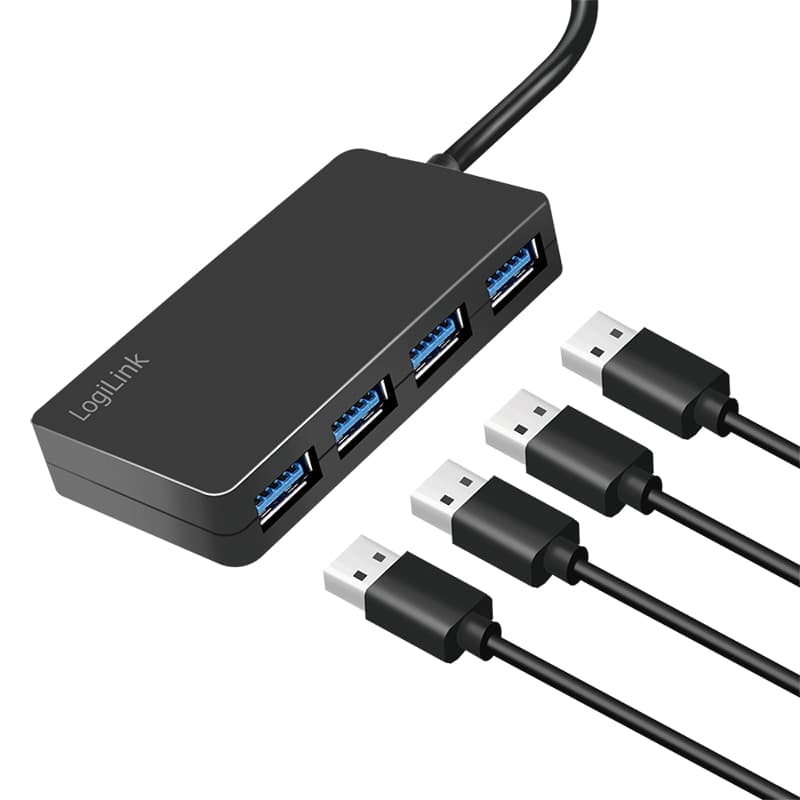 LOGILINK USB3.2 Hub UA0396, 4-Port, schwarz