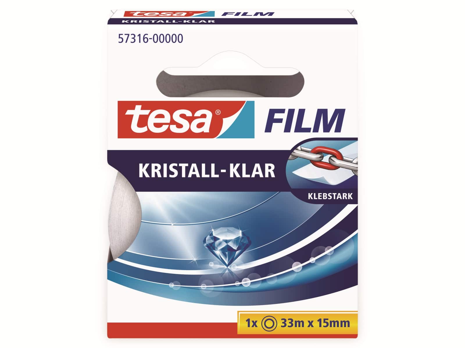 TESA film® kristall-klar, 1 Rolle, 33m:15mm, 57316-00000-02