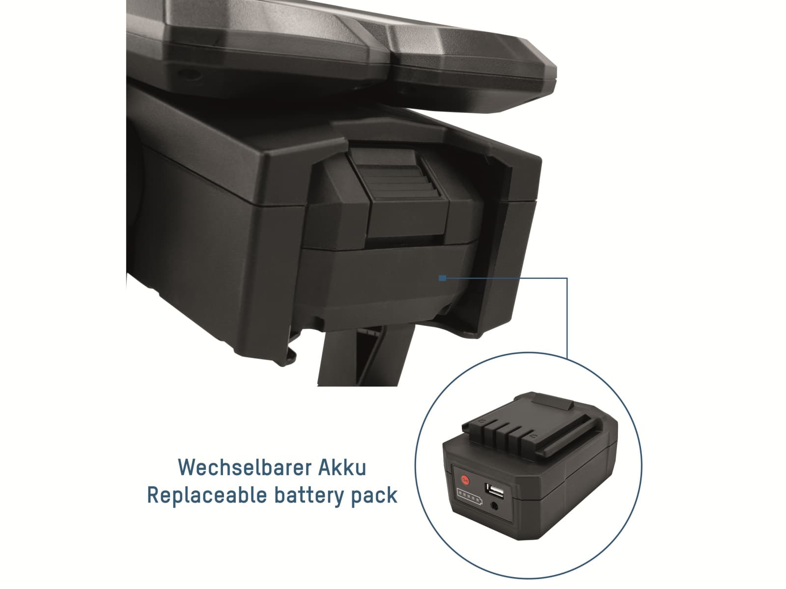 ANSMANN LED-Strahler HS4500R-DUO, 4500 lm, 5700 K, wiederaufladbar