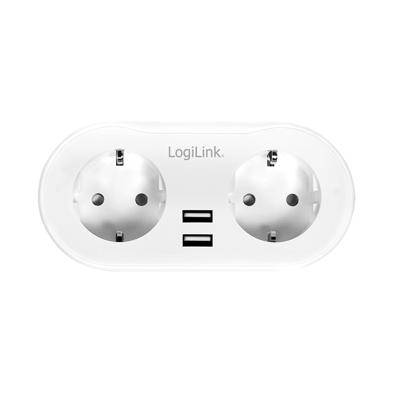 LOGILINK Funksteckdose SH0102, 2-fach, 2x USB, Smart