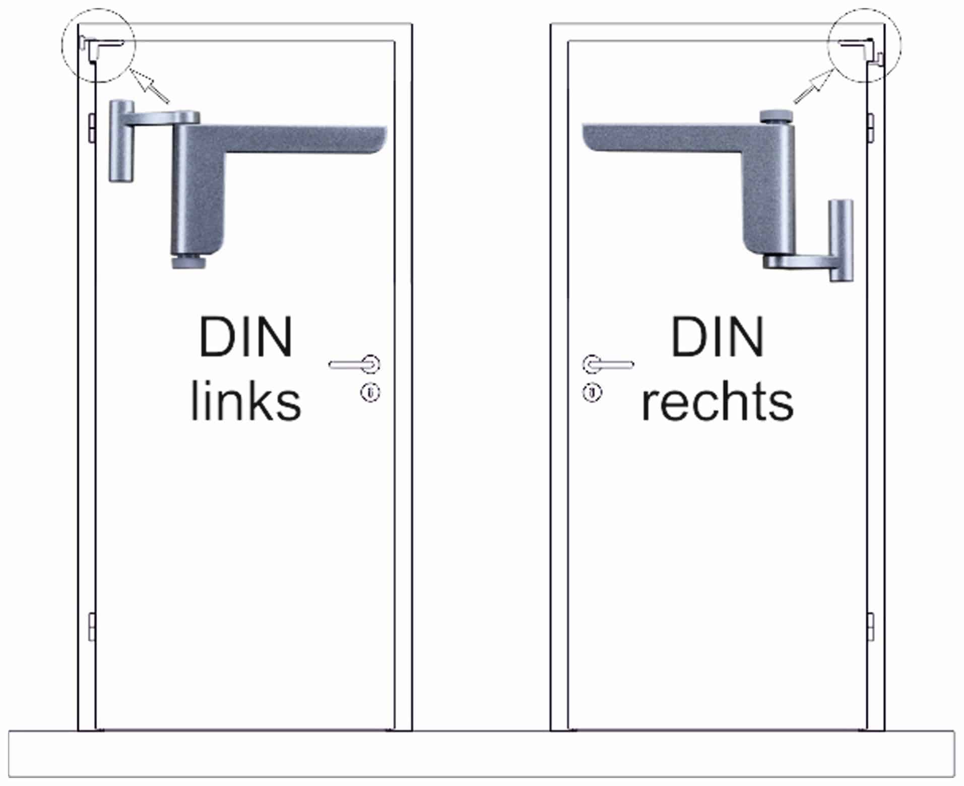 Mini-Türschließer, Clip Close, silber