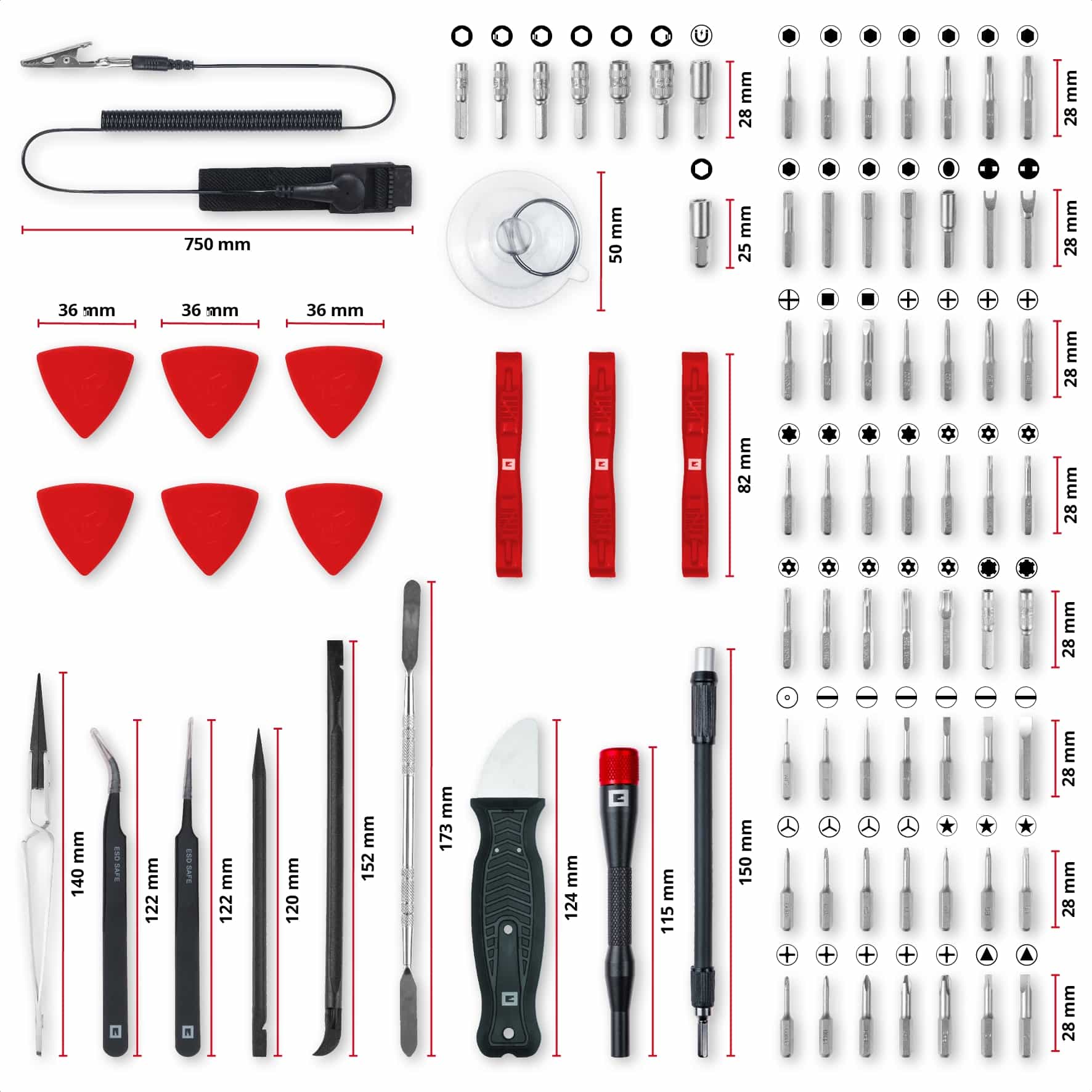 EINHELL Präzisionsbit-Set, 115050, 84-teilig