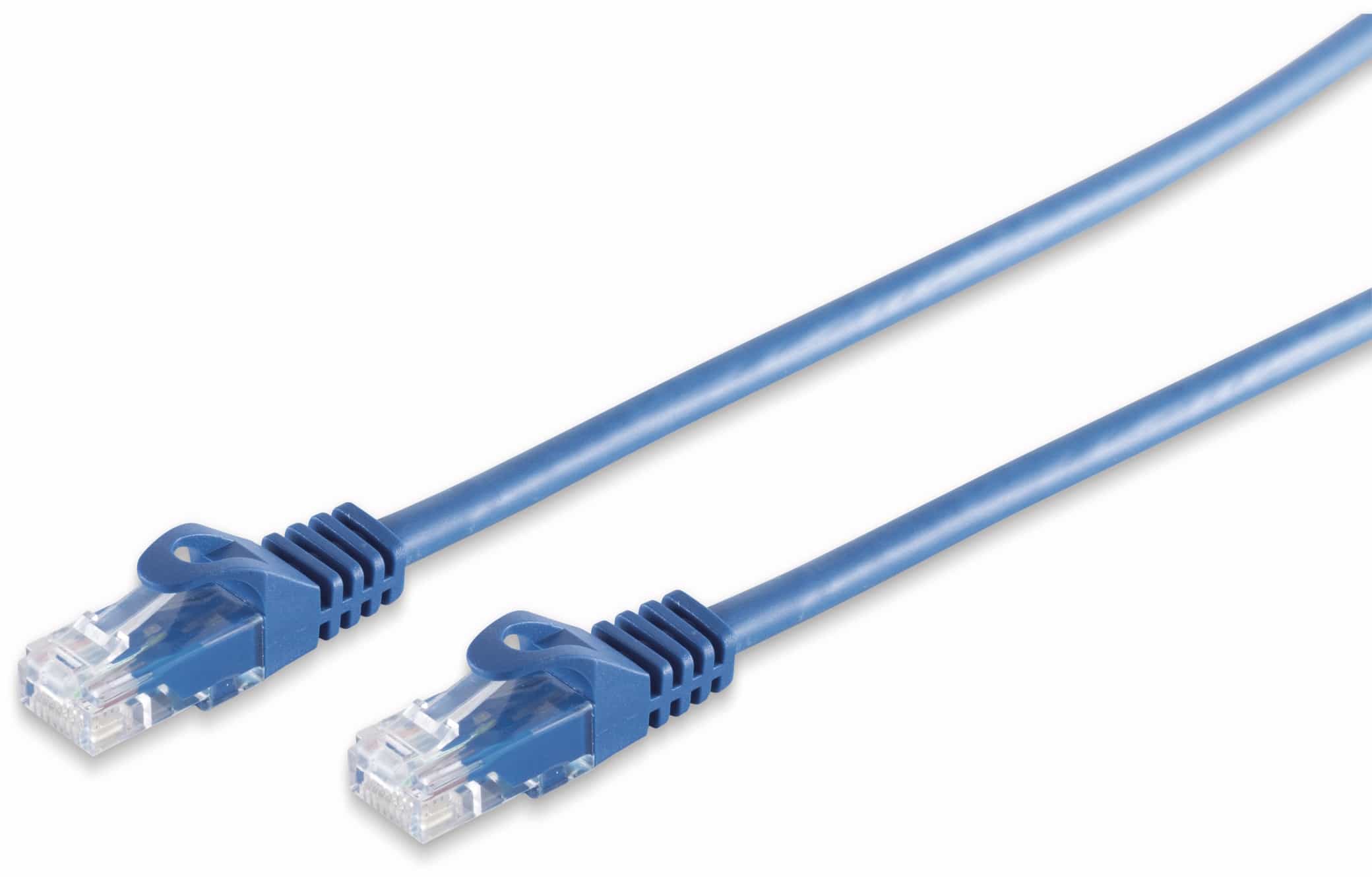 S-IMPULS RJ45 Patchkabel CAT 7 Rohkabel U/UTP, blau, 5 m