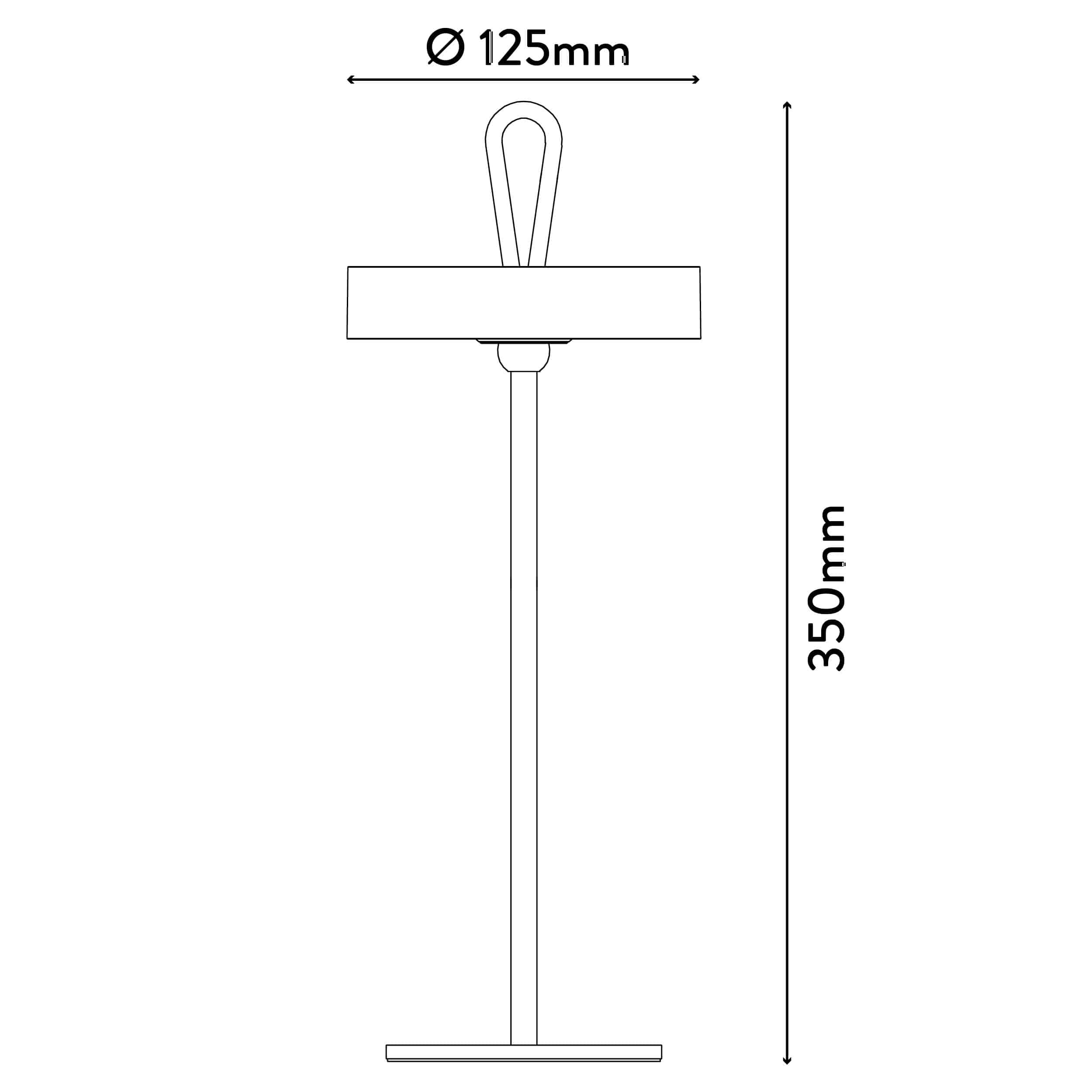 NÄVE LED-Tischleuchte 5315322, 3W, 260lm, 3000K, Akku, magn., schwarz