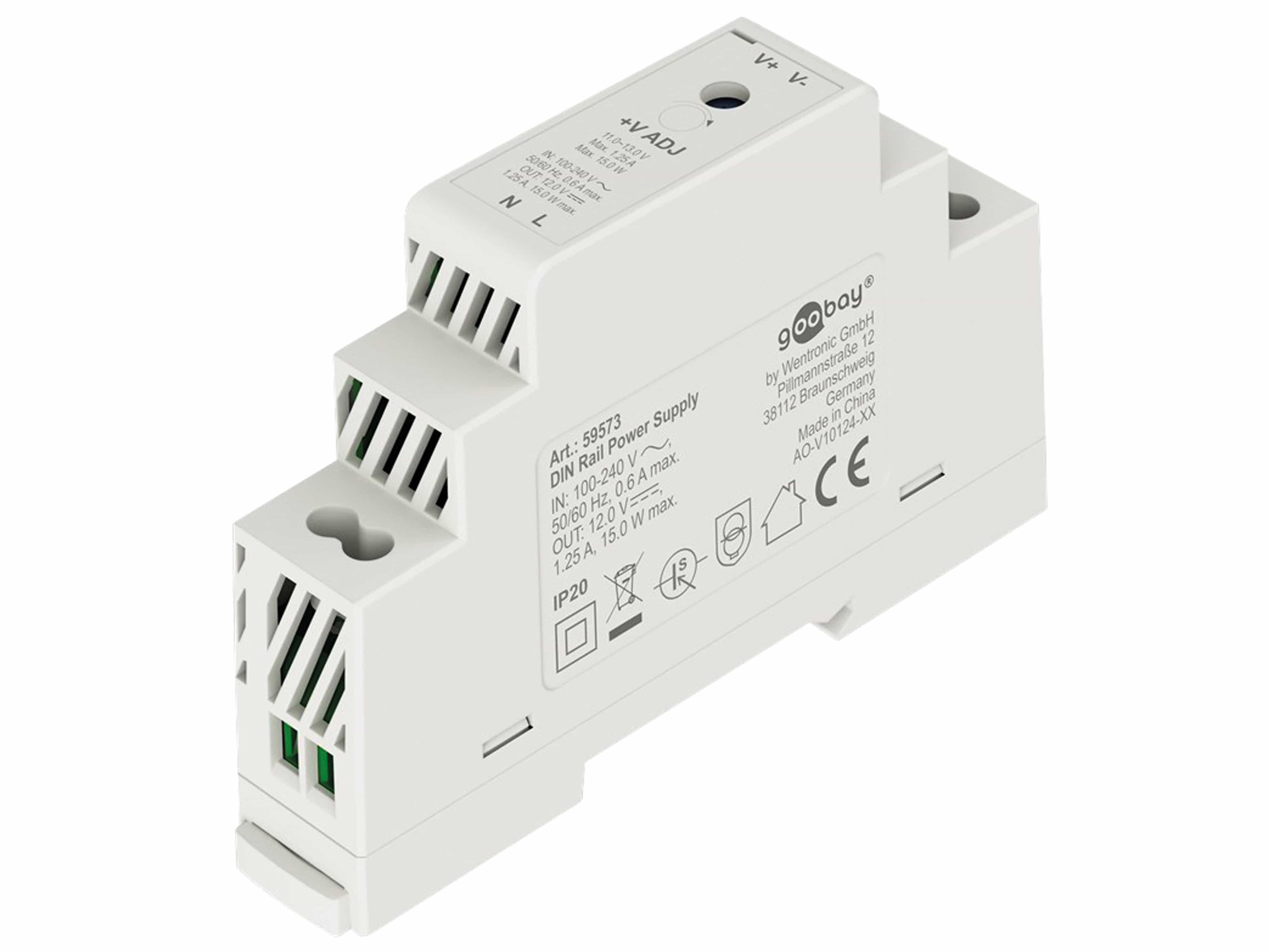 GOOBAY Hutschienen-Netzteil 59574, 5 V, 2,4 A, 12 W