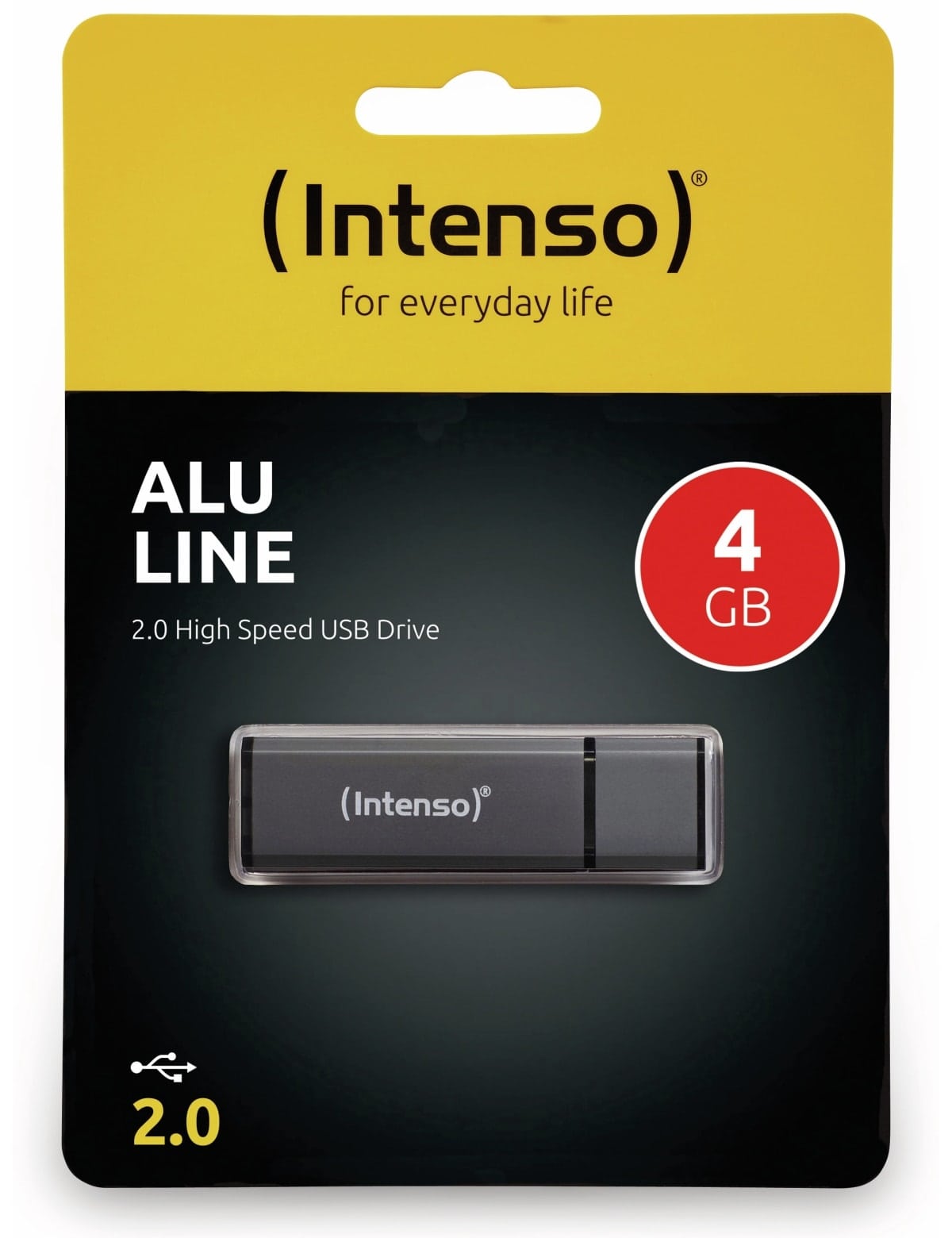 INTENSO USB 2.0 Speicherstick Alu Line, anthrazit, 4 GB