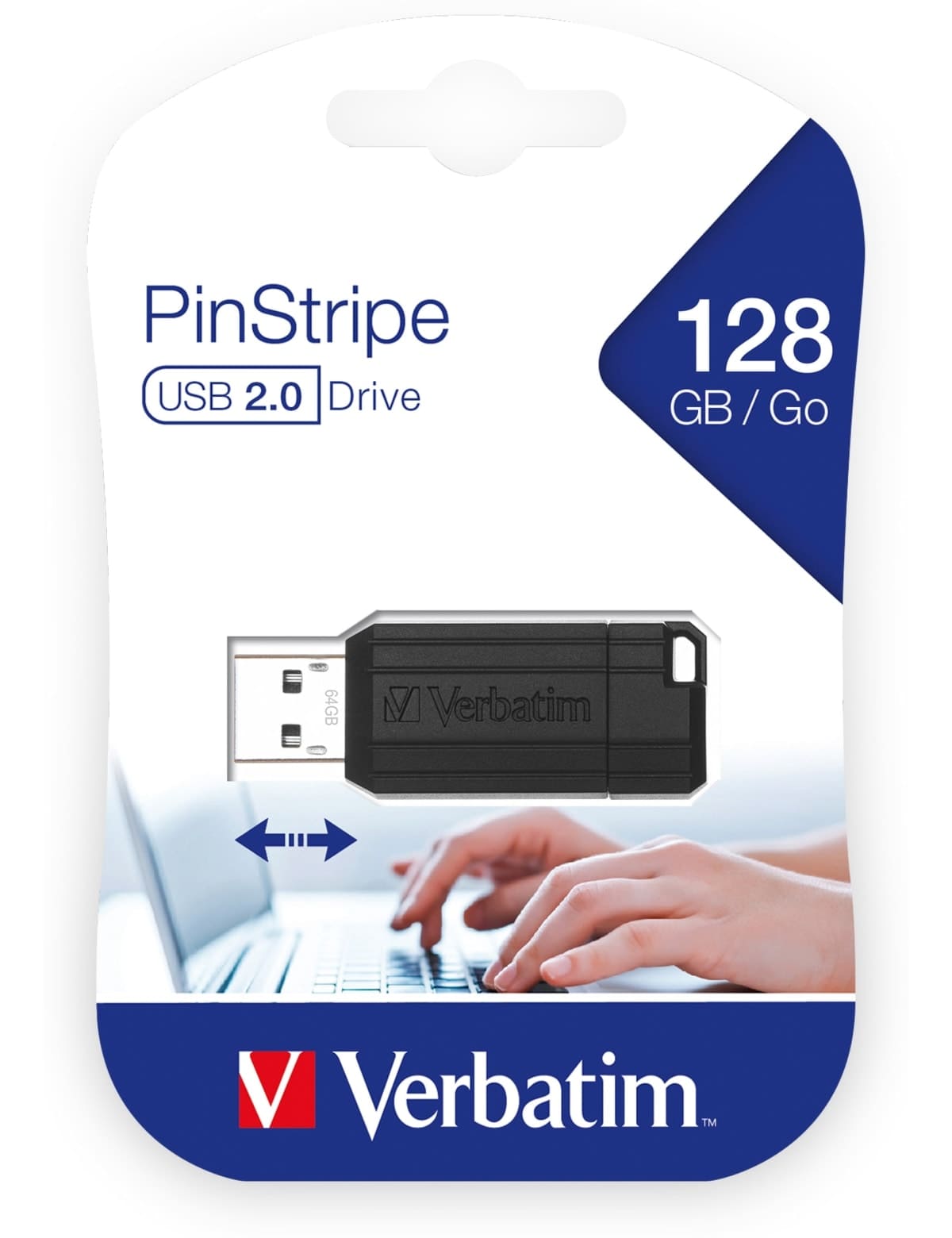 VERBATIM USB-Speicherstick PinStripe, 128 GB