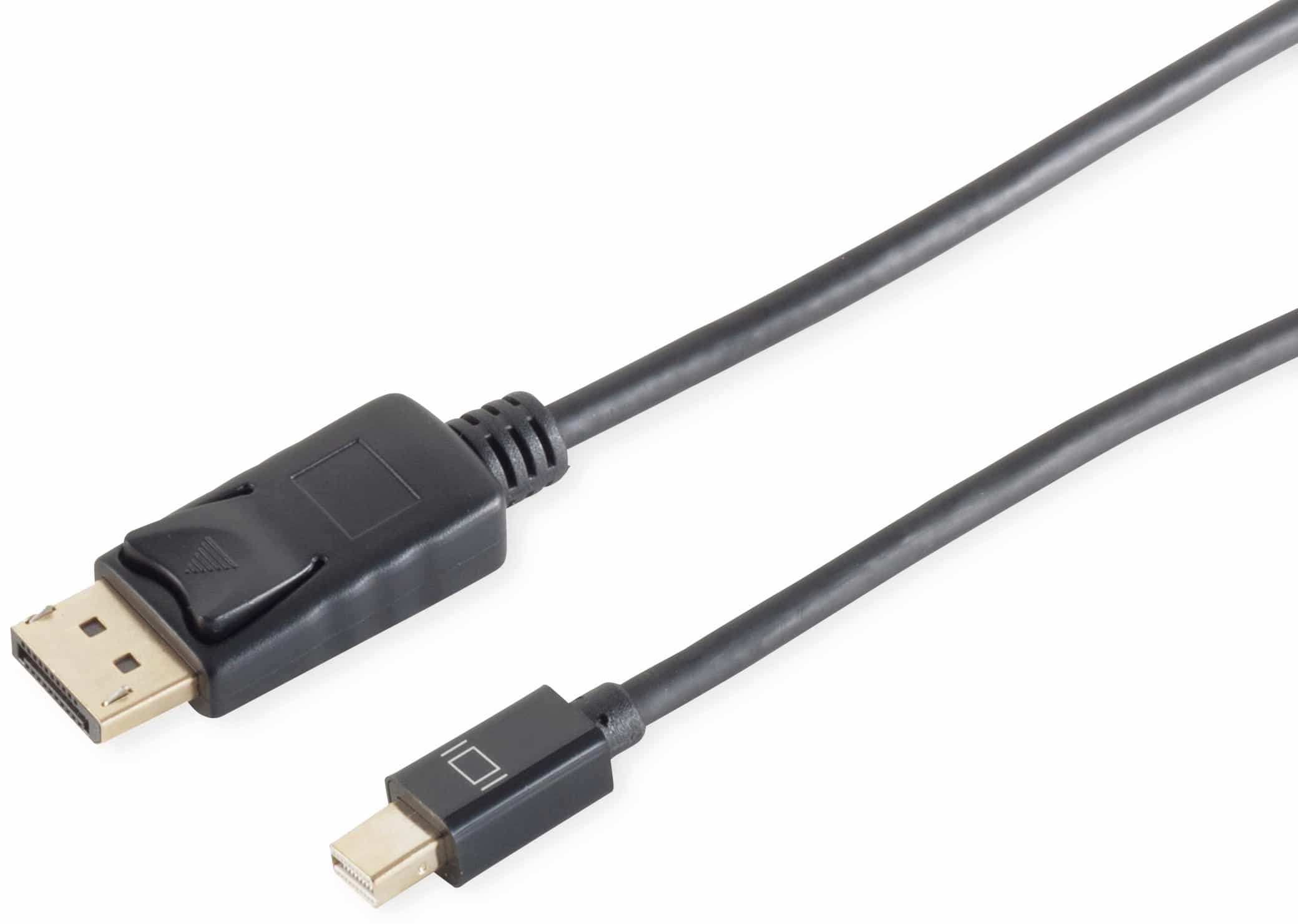 S-IMPULS 1.2 DisplayPort-Kabel, MiniDP/DP, Stecker/Stecker, 4K, 1,0 m