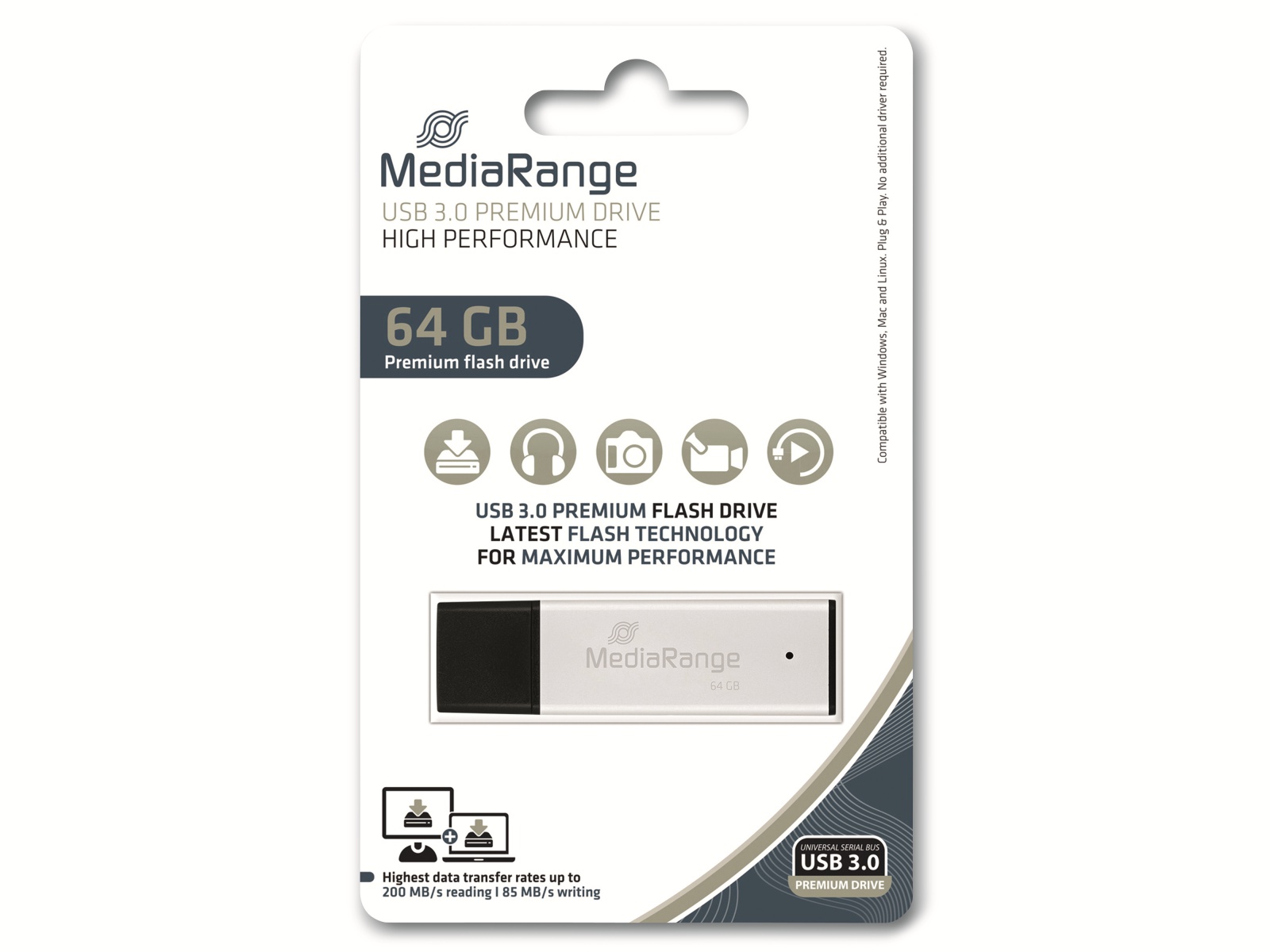 MEDIARANGE USB-Stick MR1901, USB 3.0, 64 GB