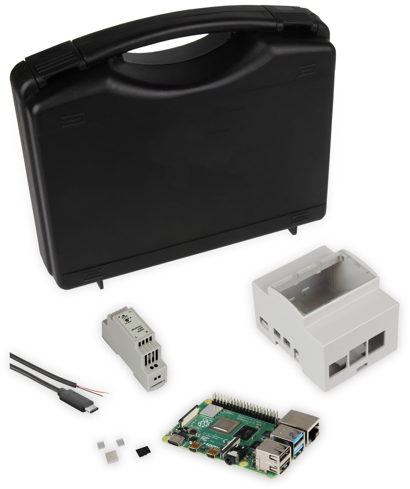 JOY-IT, Raspberry Pi 4B 4GB Dinrail Set 