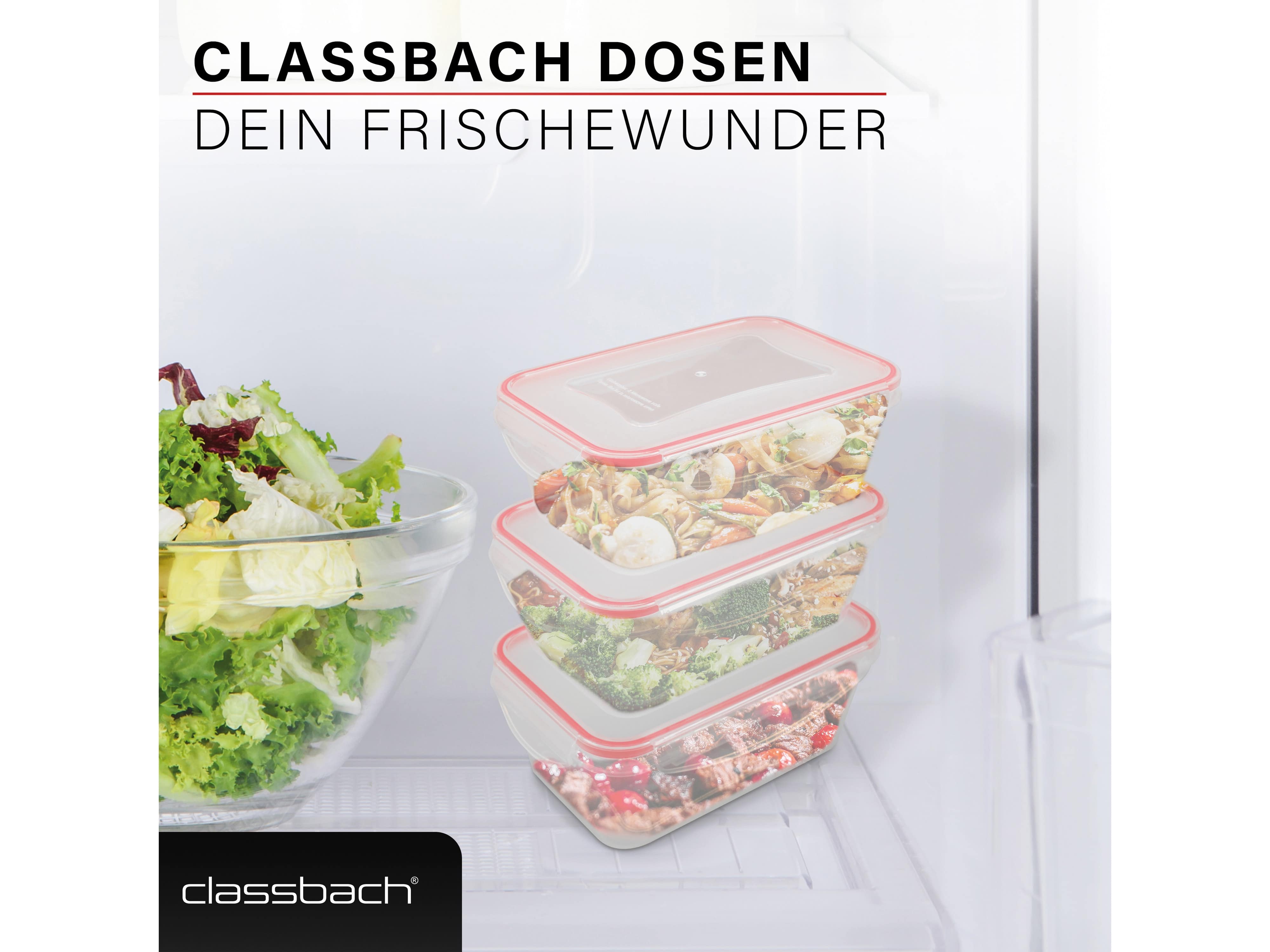 CLASSBACH Frischhaltedosen 7er Set, C-FHD 4008 K, Kunststoff