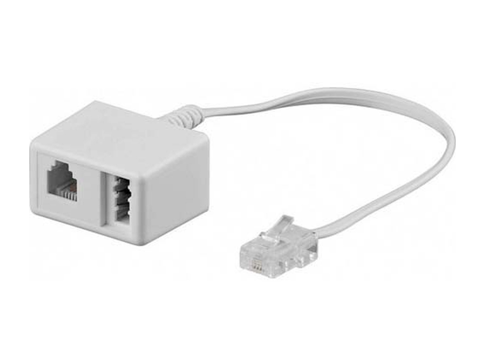 GOOBAY TAE Telefon-Adapterstecker, RJ45 - TAE/N + RJ11, weiß 