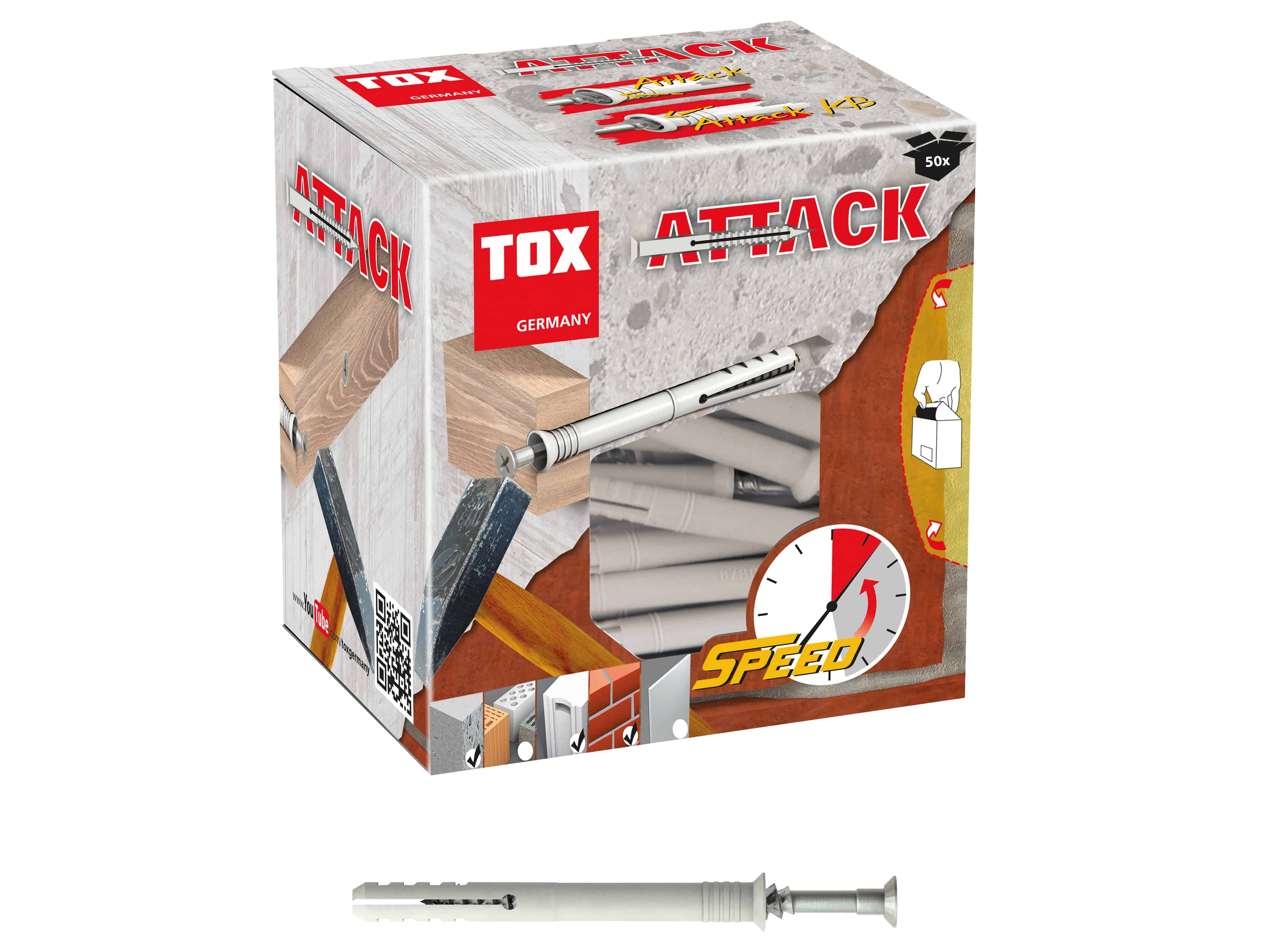 TOX Nageldübel Attack, 6x40 mm, 50 Stück