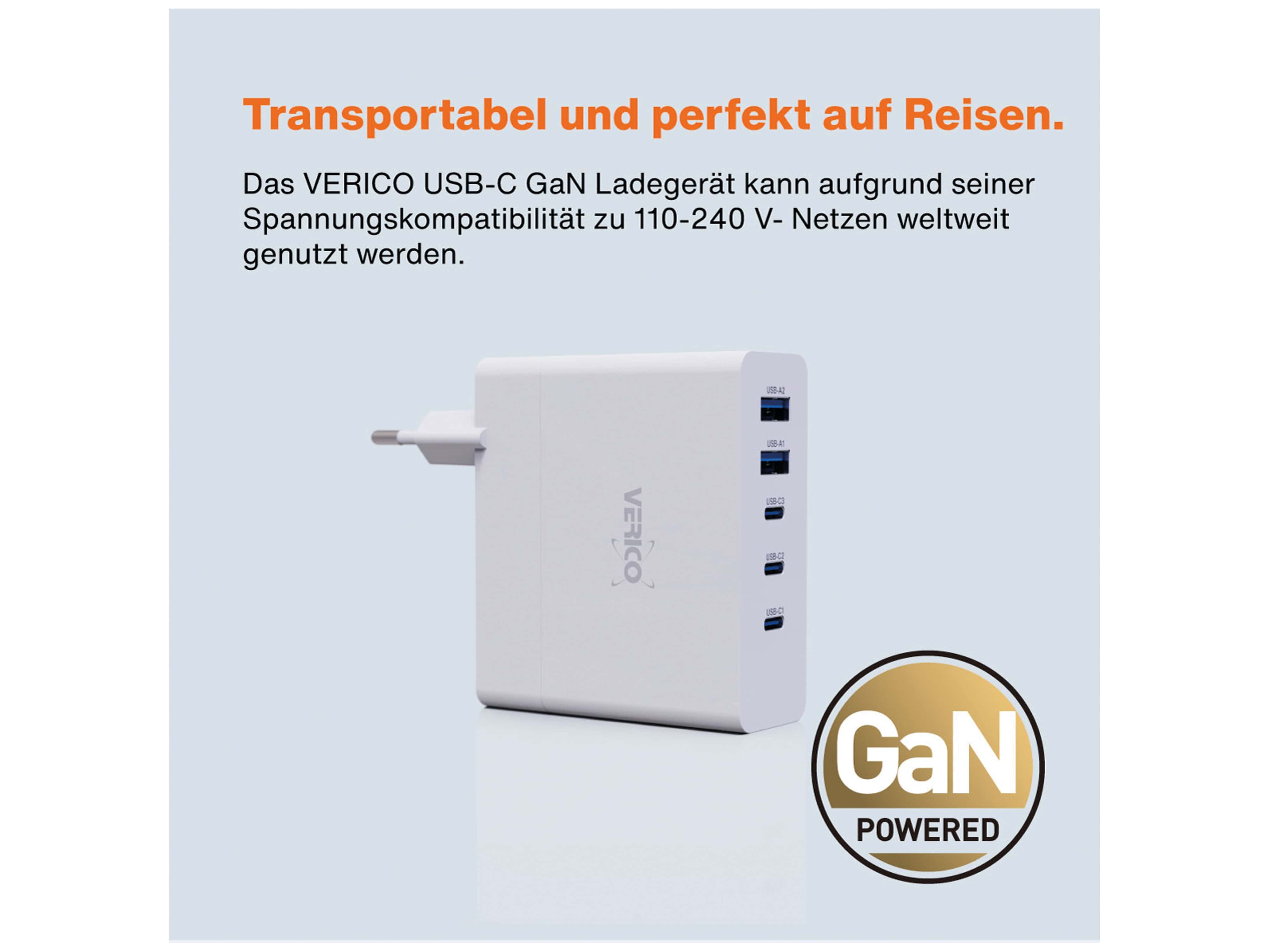 VERICO Power MOJO GaN 140W, 5 Port ,USB-Ladegerät