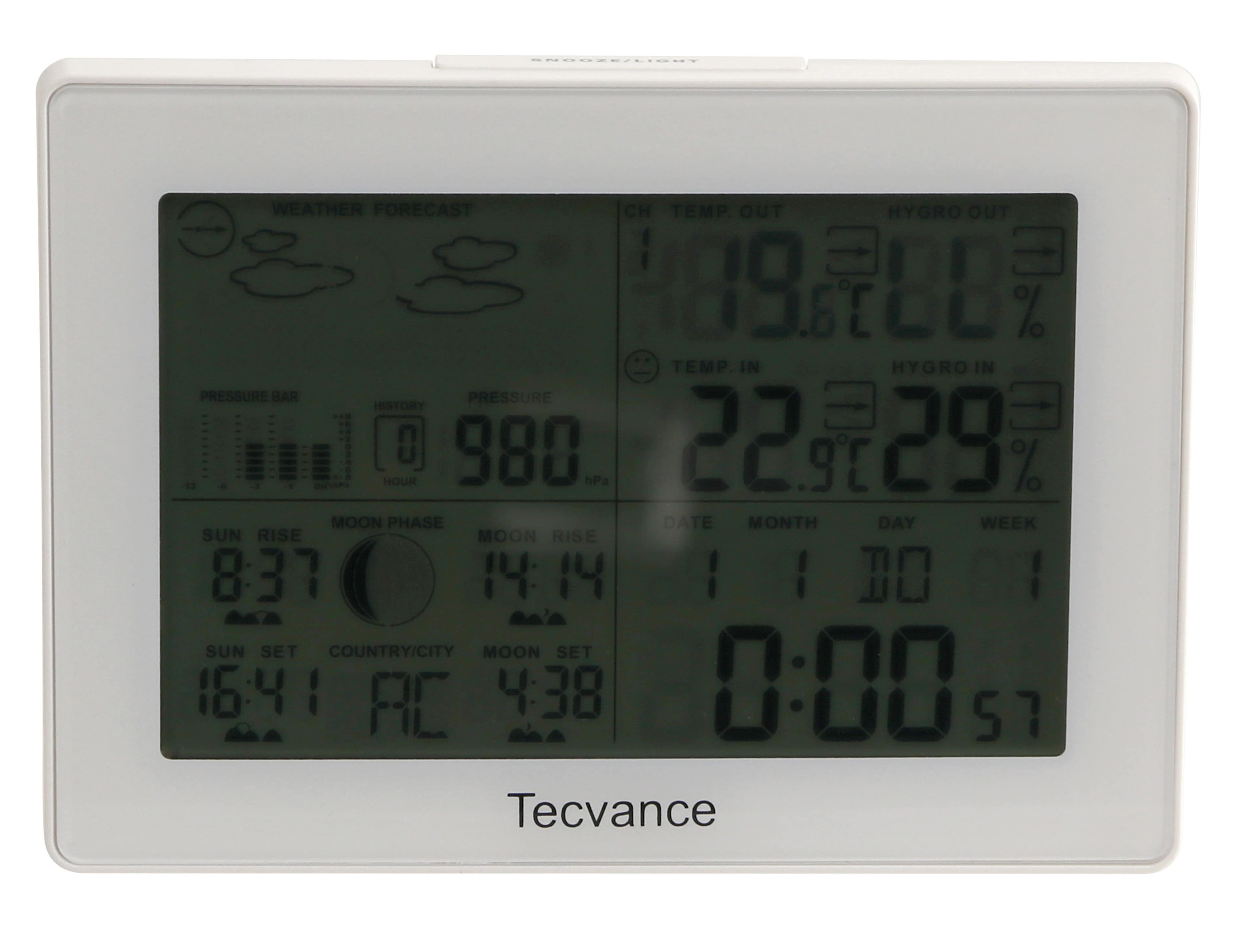 Funkwetterstation, Tecvance, TV-9646, weiß