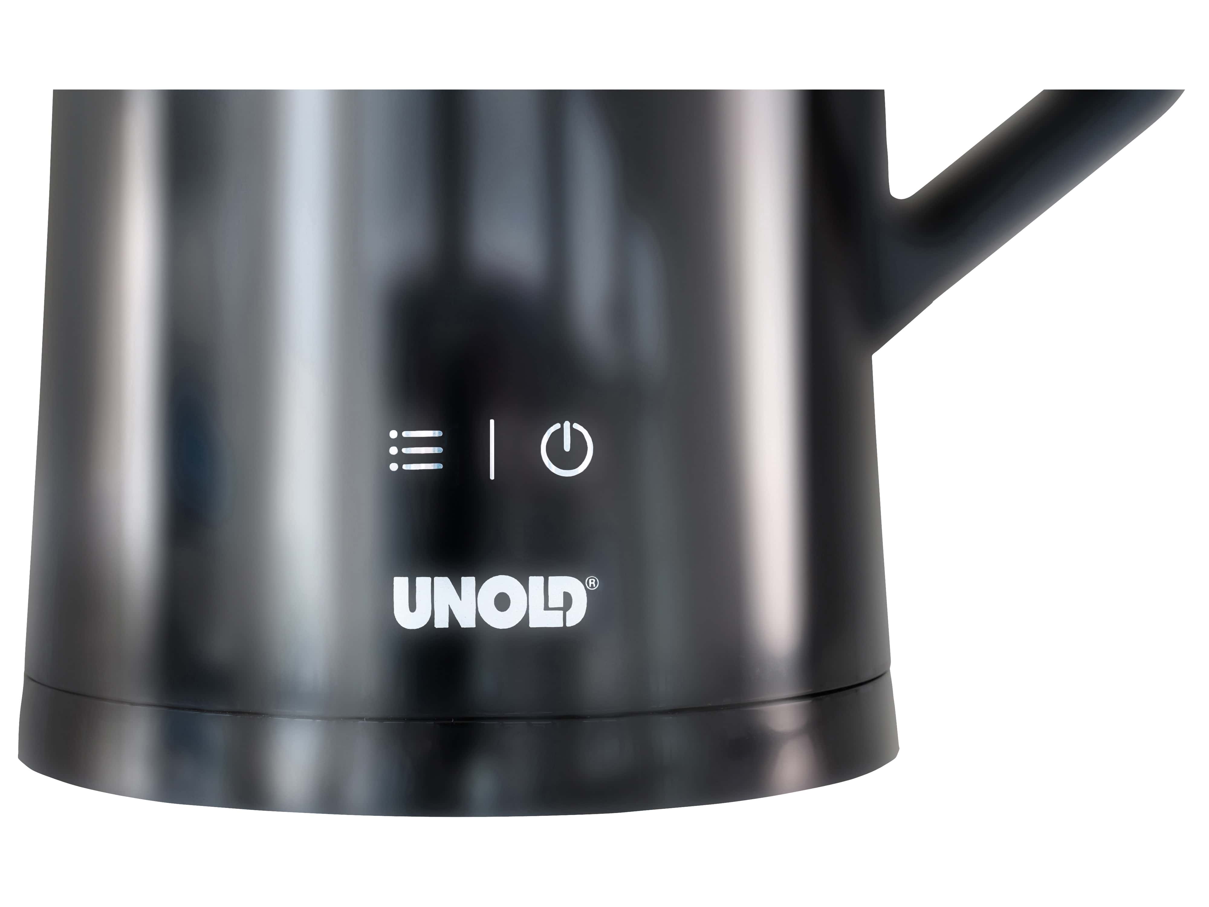 UNOLD Wasserkocher 18415 1,5 L, 1800 W, Digital, edelstahl, schwarz