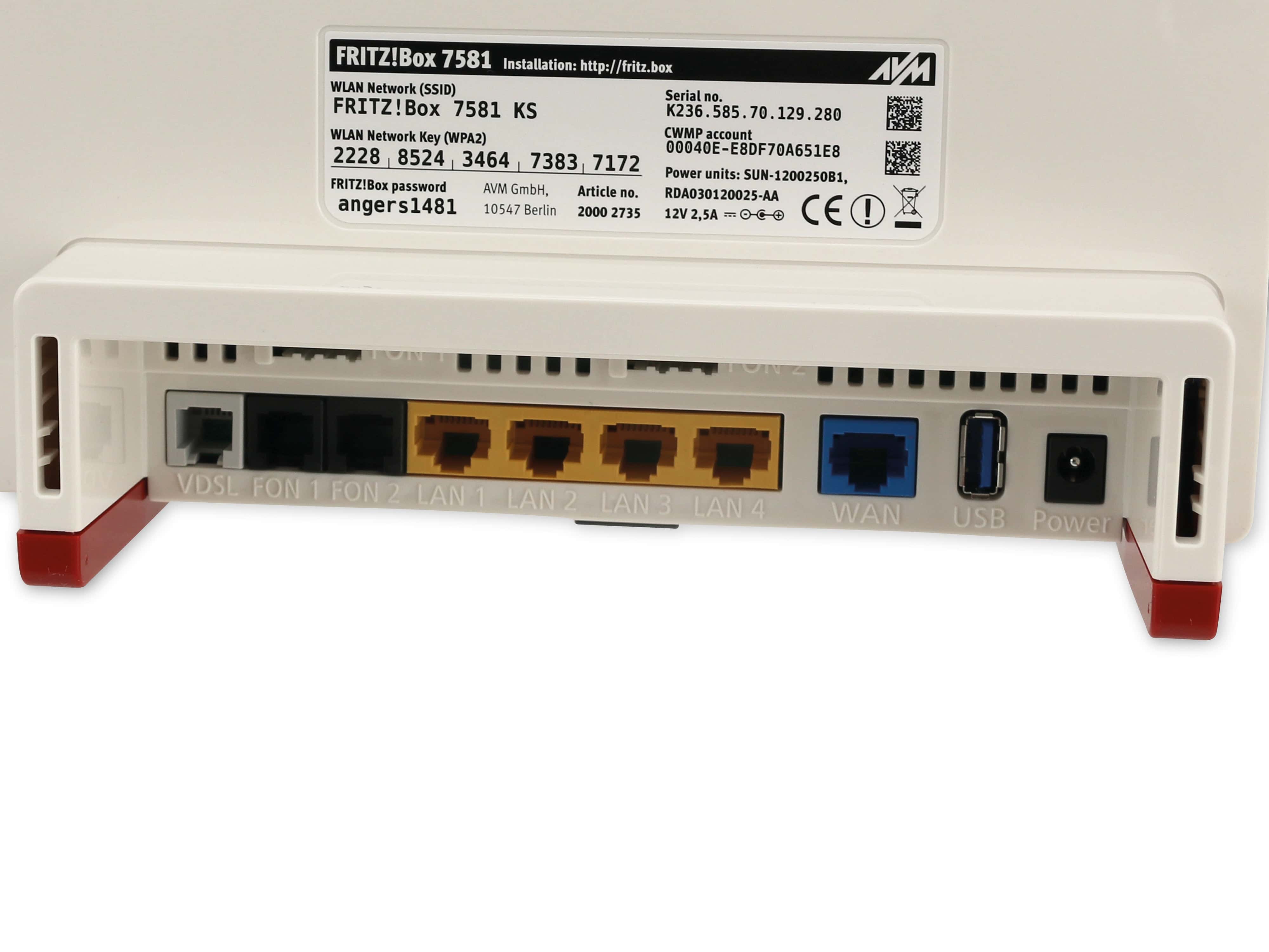 Router AVM FritzBox 7581, gebraucht