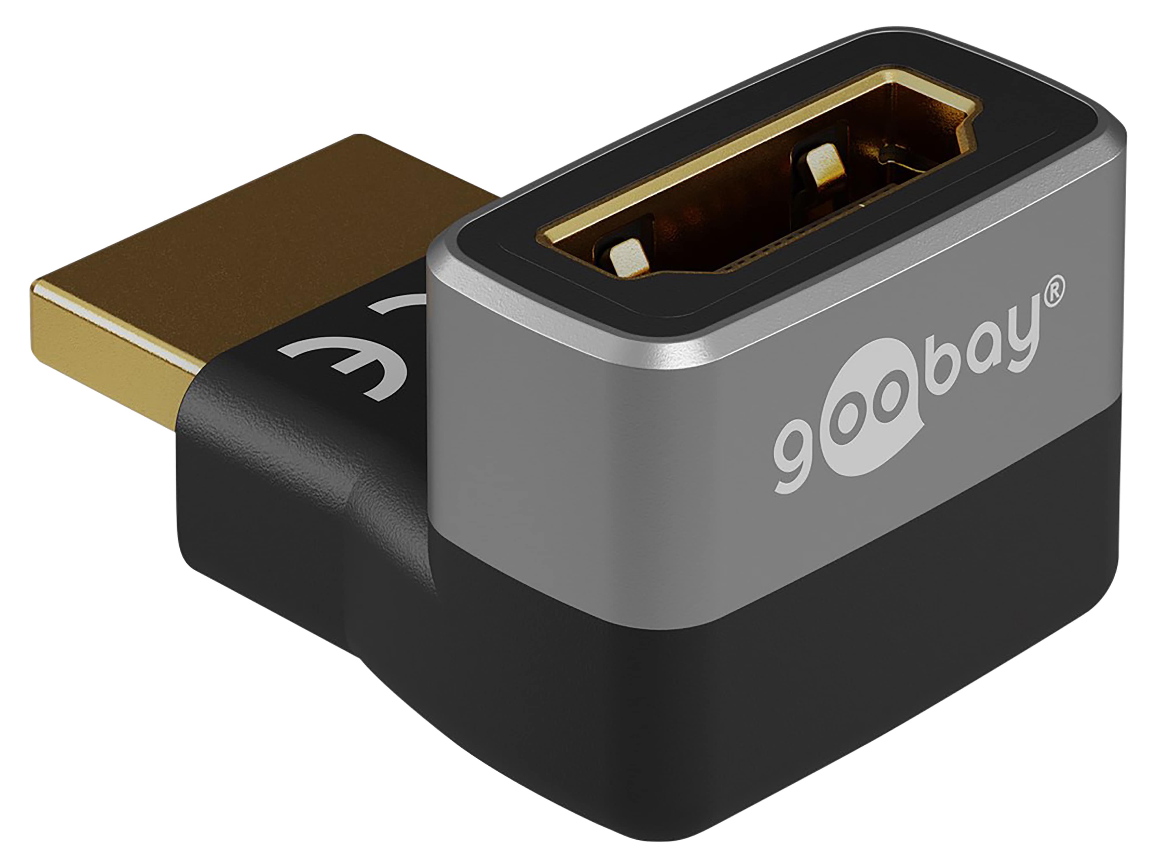 GOOBAY HDMI-Adapter 72009 90° vertikal 8k 60Hz vergoldet