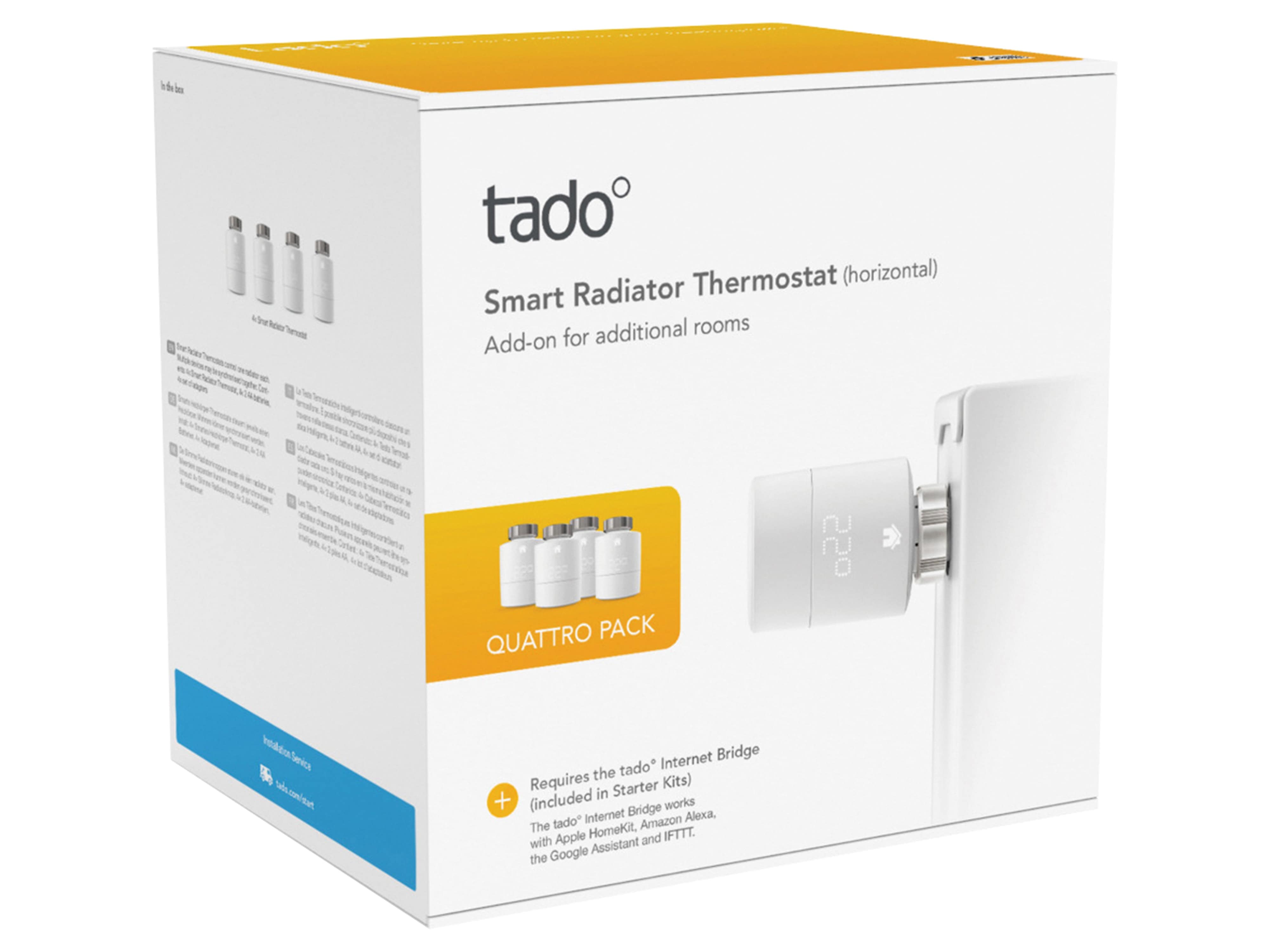 TADO Smartes Heizkörperthermostat Quattro Pack, 19820, 4 Stück