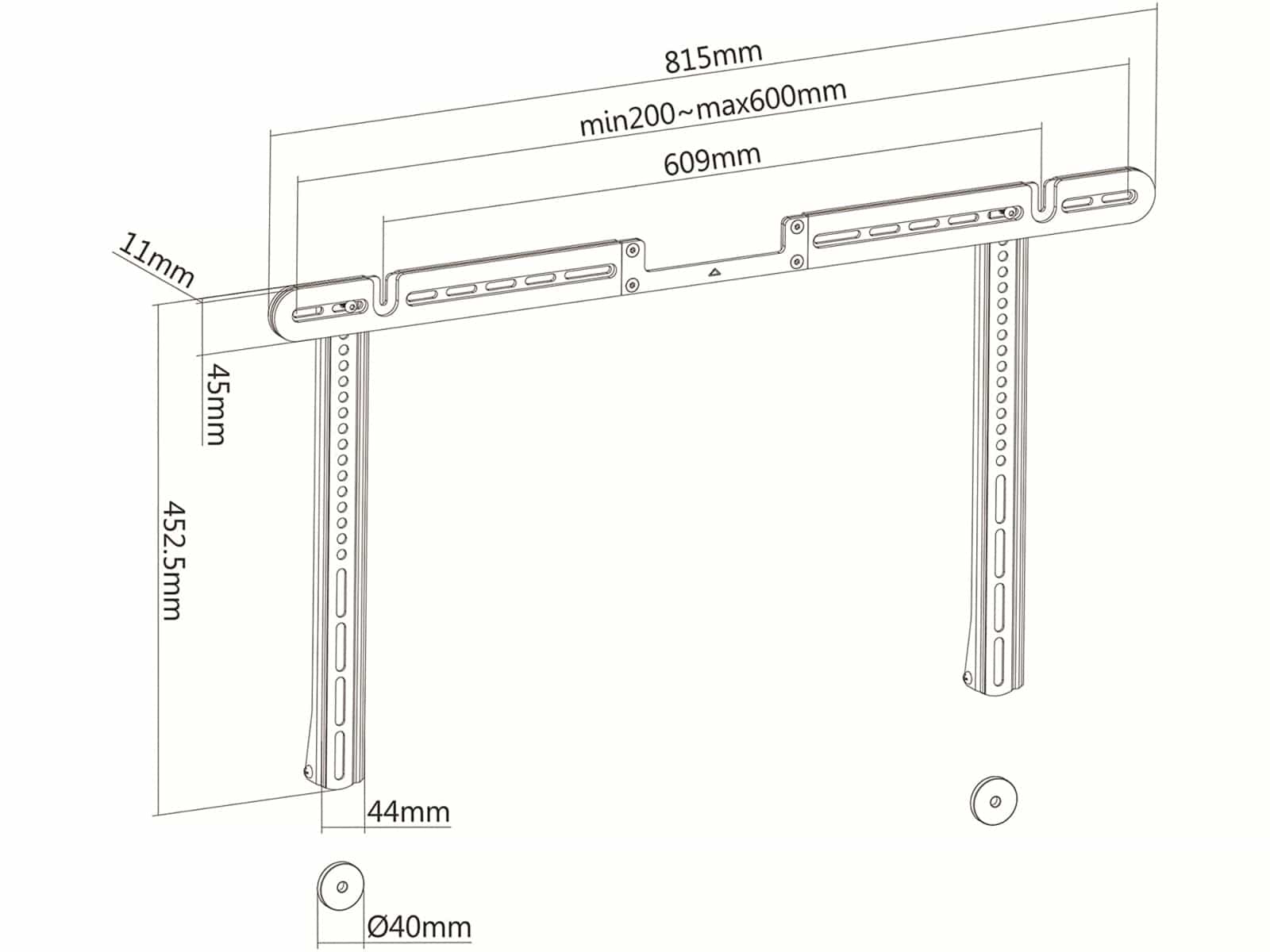 PUREMOUNTS Lautsprecher Kombinationshalterung PM-SOM-110, für Sonos Arc