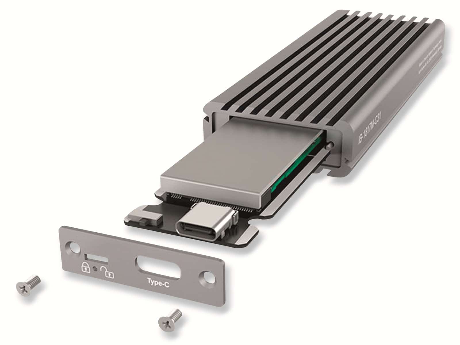 ICY BOX Festplattengehäuse IB-1817M-C31, M.2 PCIe SSD, USB 3.1