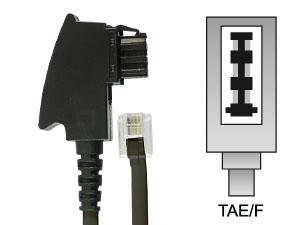 S-IMPULS Telefon-Anschlusskabel, TAE/F, schwarz, 3 m, internationale Belegung