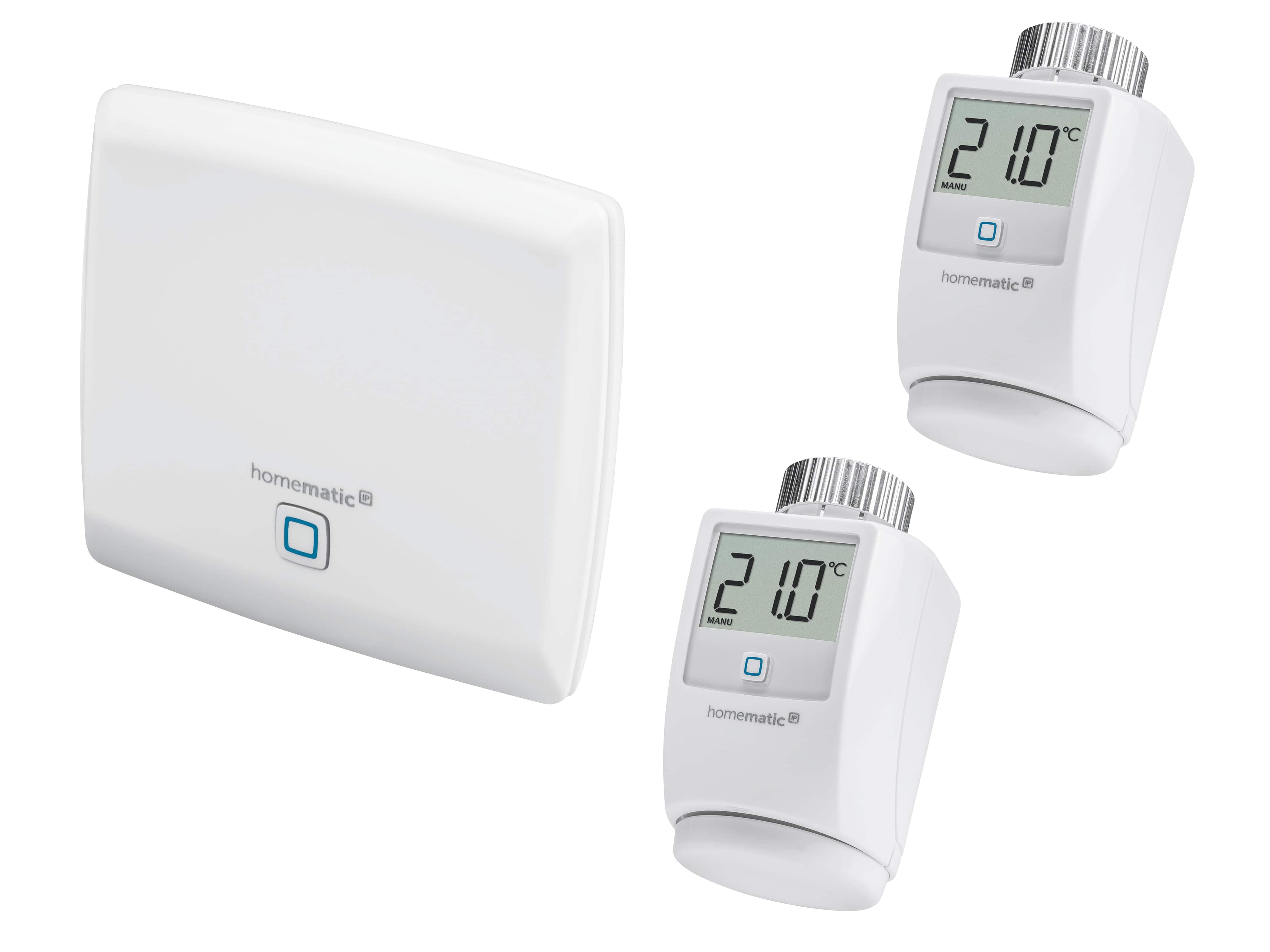 HOMEMATIC IP Accesspoint + 2er Set Thermostat 140280