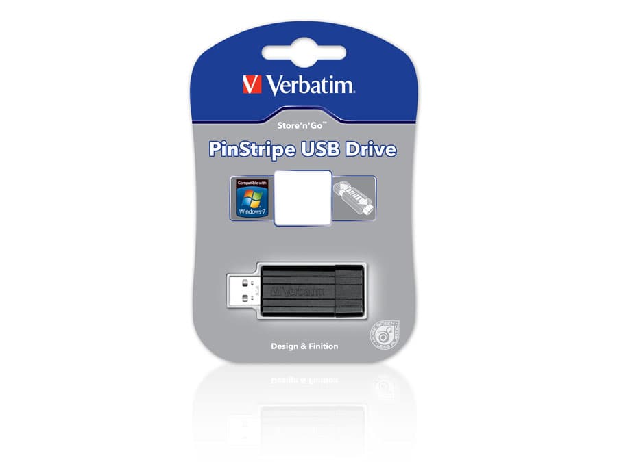 VERBATIM USB-Speicherstick PinStripe, 64GB