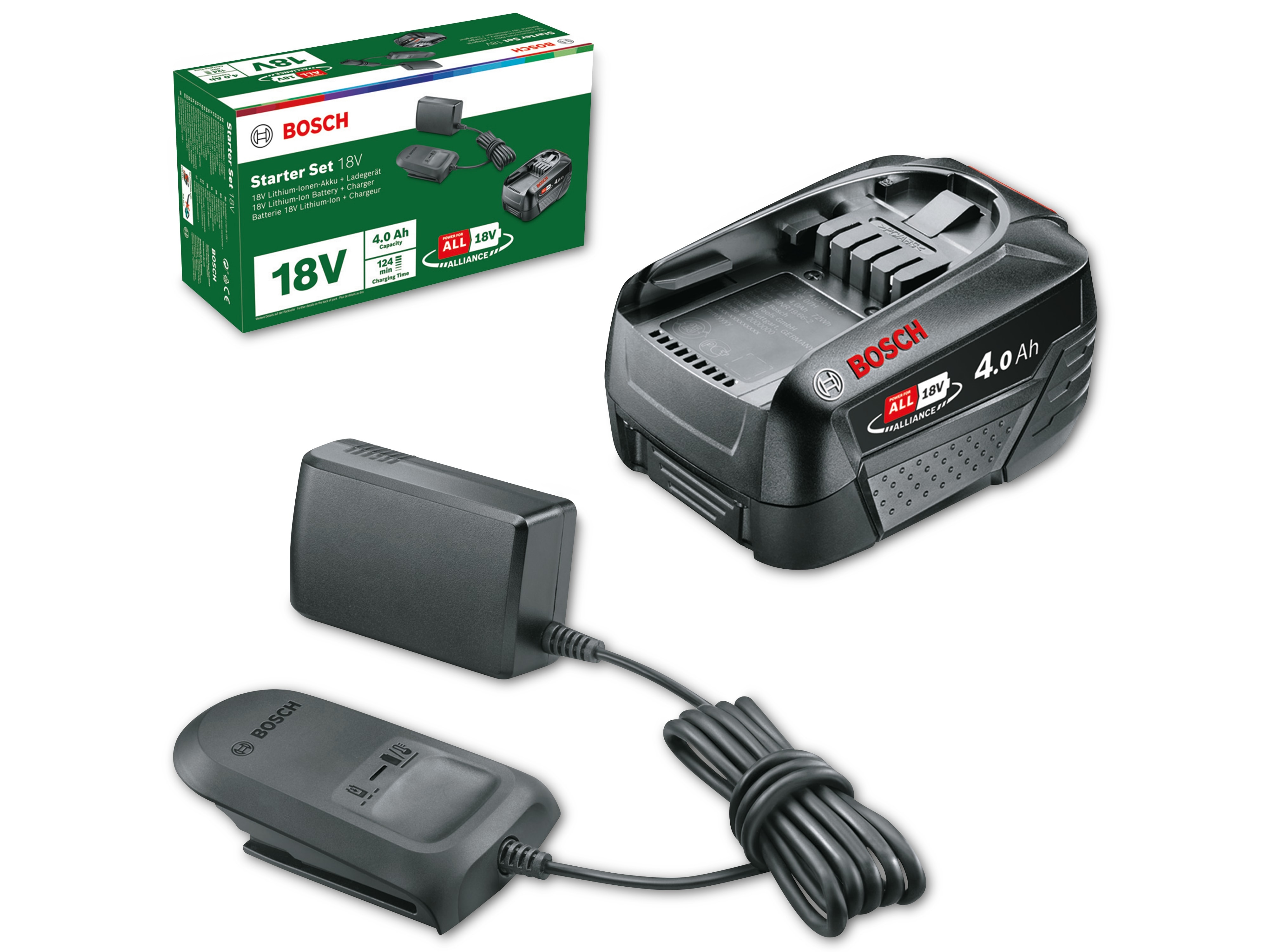 BOSCH Starter-Set, 18V, Ladegerät AL 18V-20, Akku 4000mAh