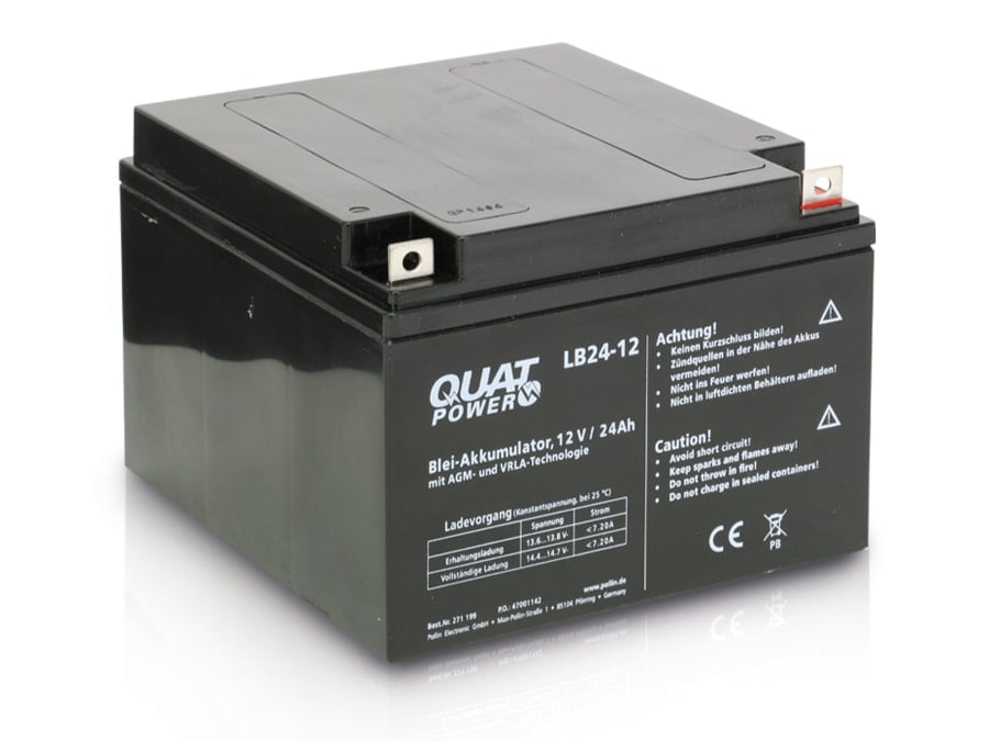 QUATPOWER Blei-Akkumulator LB24-12, 12 V-/24 Ah