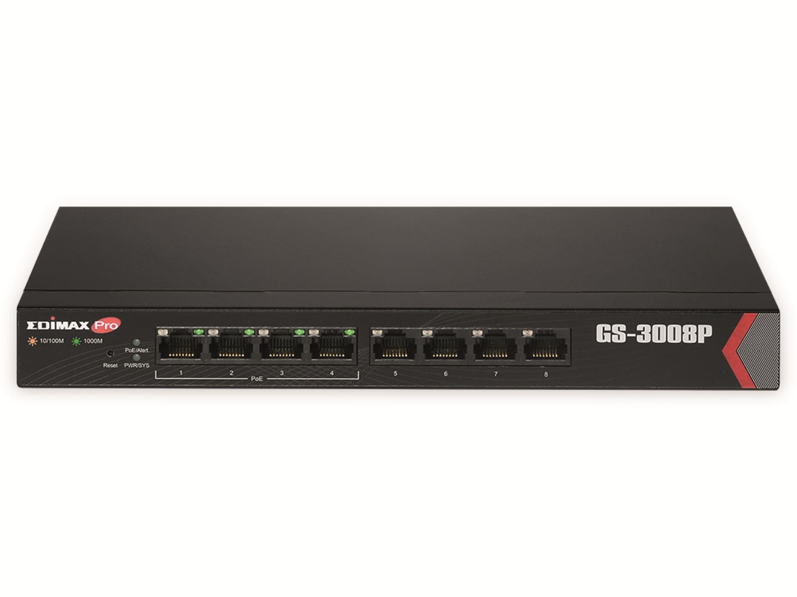 Edimax Gigabit-Switch GS-3008P, 8-port, Long-Range