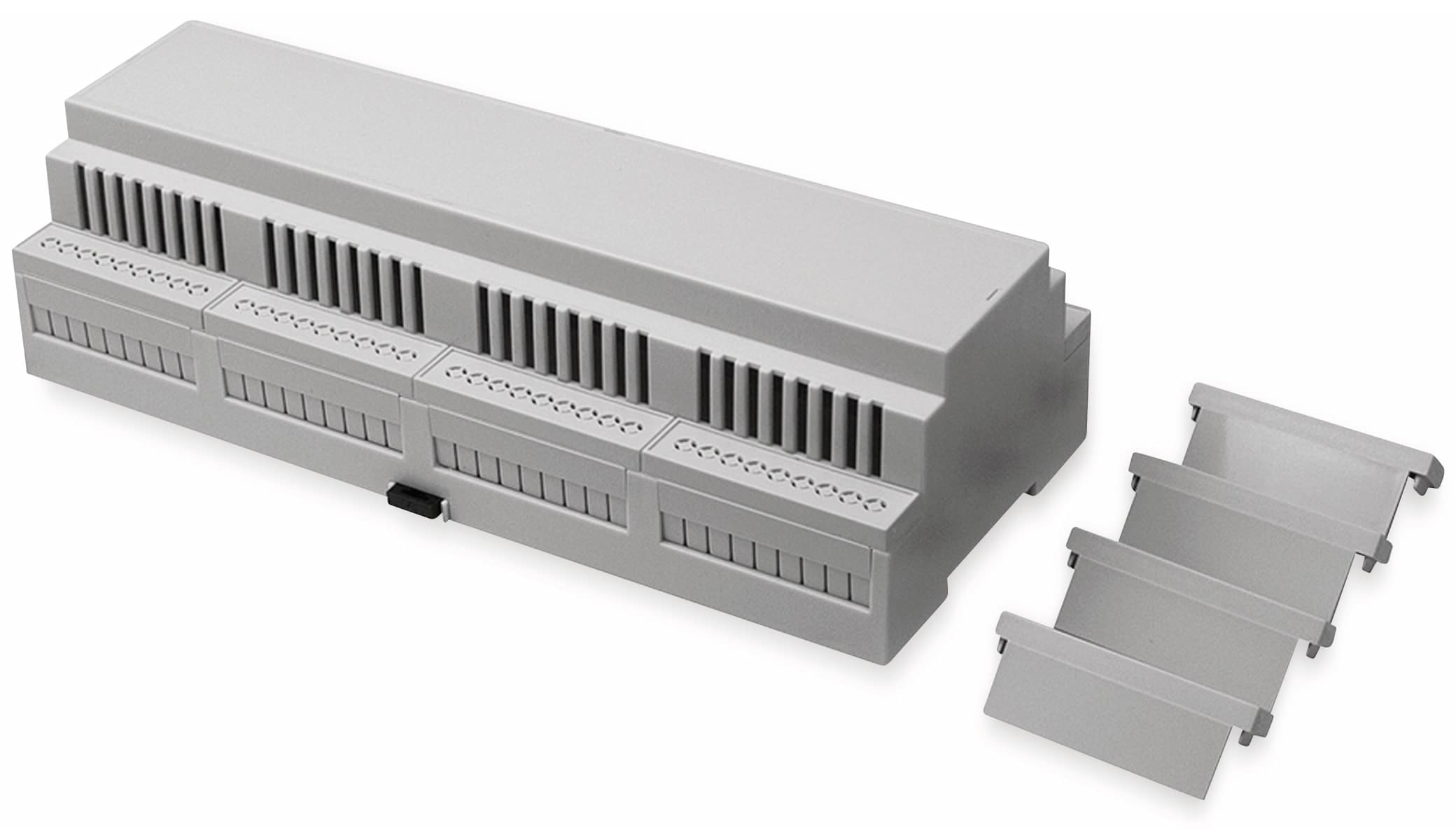 AXXATRONIC Hutschienengehäuse, CamdenBoss CNMB-12-KIT, 12TE, Lüftungsschlitze