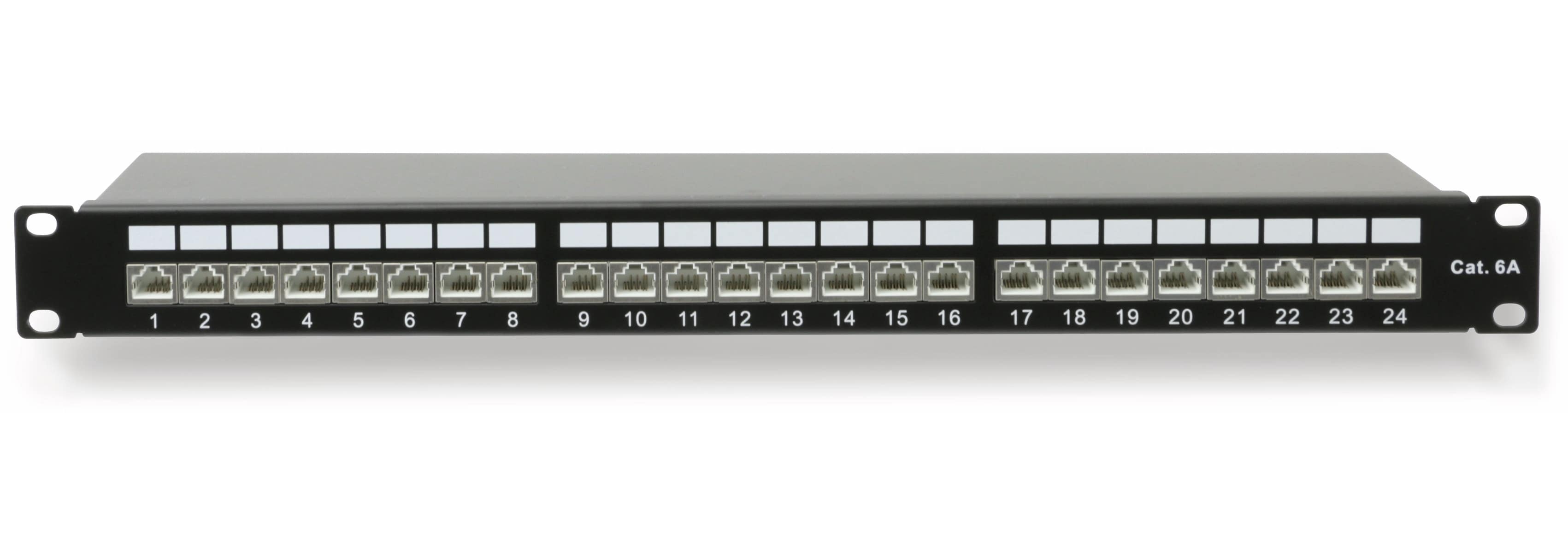 RED4POWER CAT.6a Patchpanel R4-N119S, 24-fach, 19", schwarz