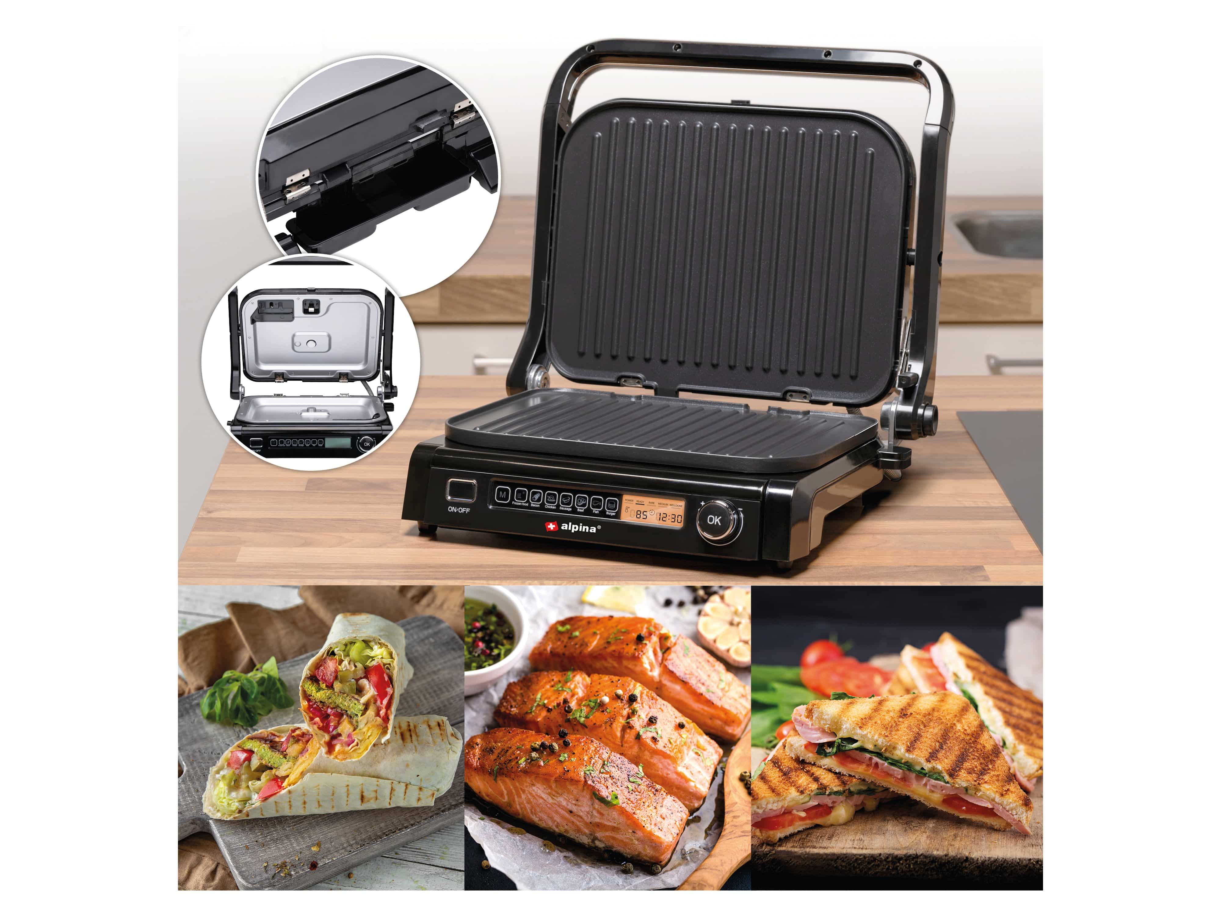 ALPINA Kontaktgrill, 2100 W