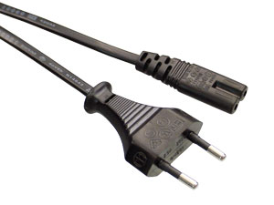 GOOBAY Euro-Netzkabel, 5 m, schwarz