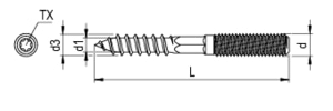 REISSER Stockschraube, M4x40, RN 306, 100 St