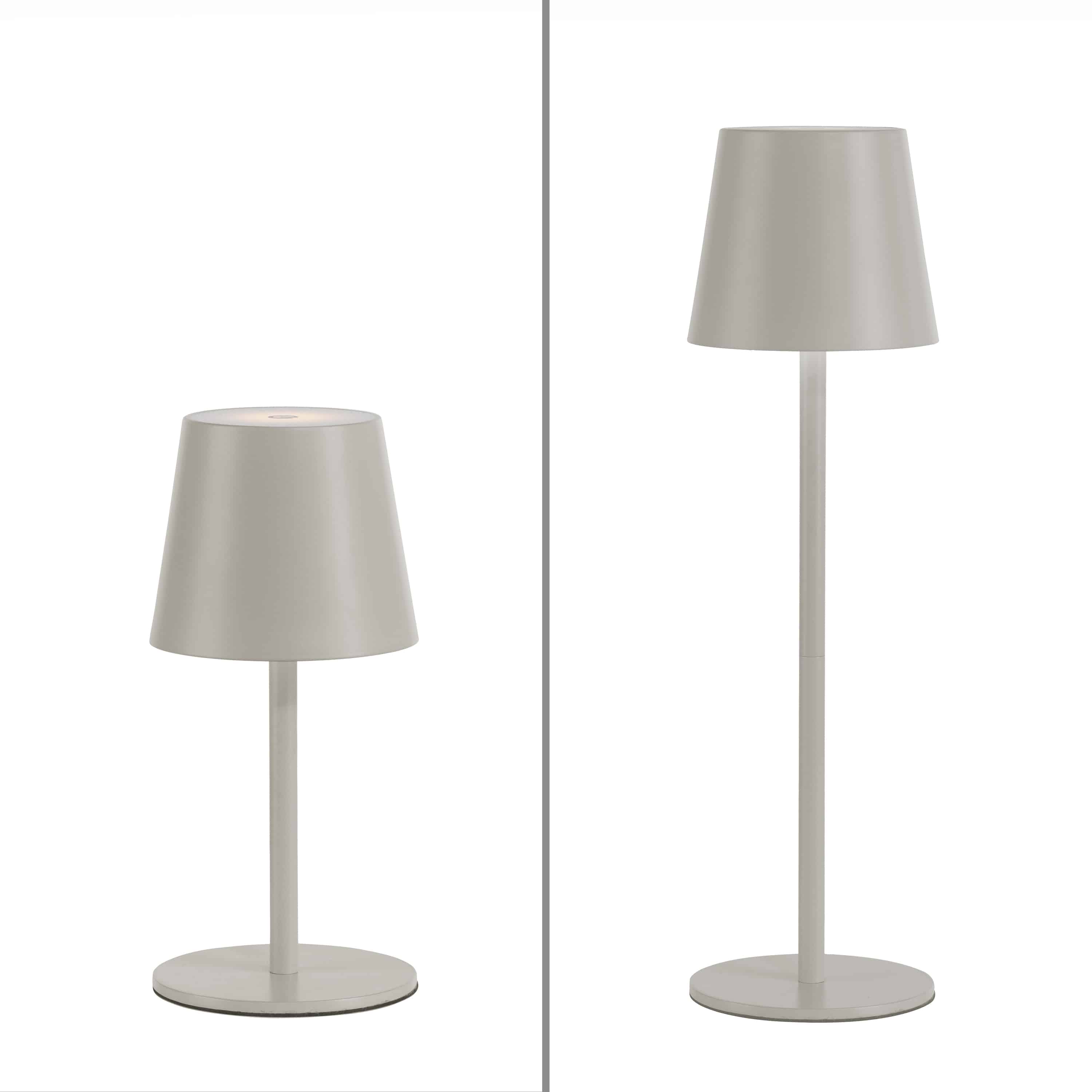 JUST LIGHT LED-Akku-Tischleuchte 19250-40 grau-beige, 2,5 W, 320 lm, 3000 K, IP54