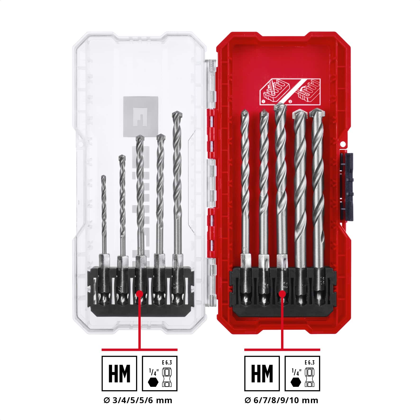 EINHELL Steinbohrer-Set, 108743, S-Case, 10-teilig