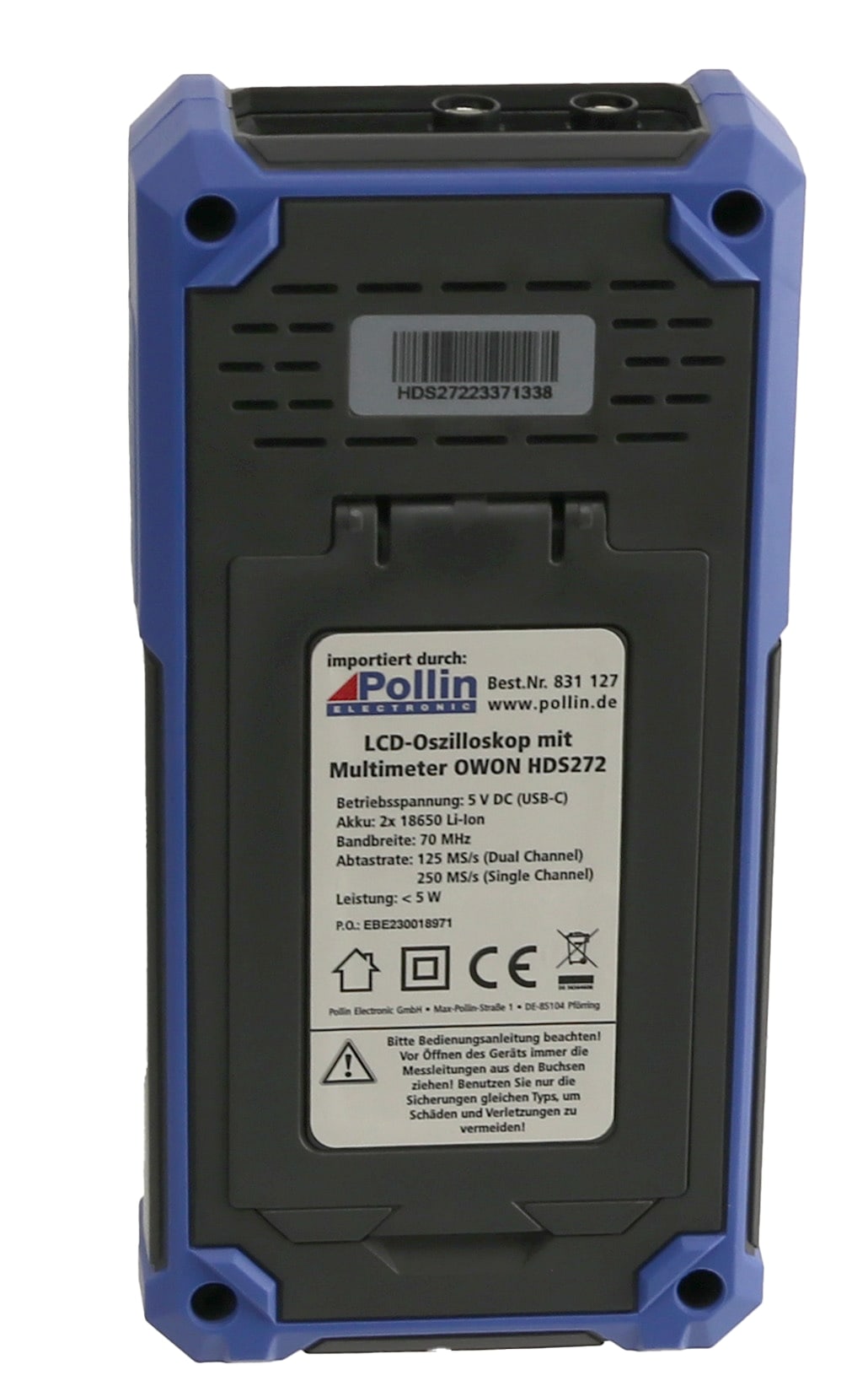 OWON LCD-Oszilloskop mit Multimeter, HDS272, 2-Kanal, 70 MHz