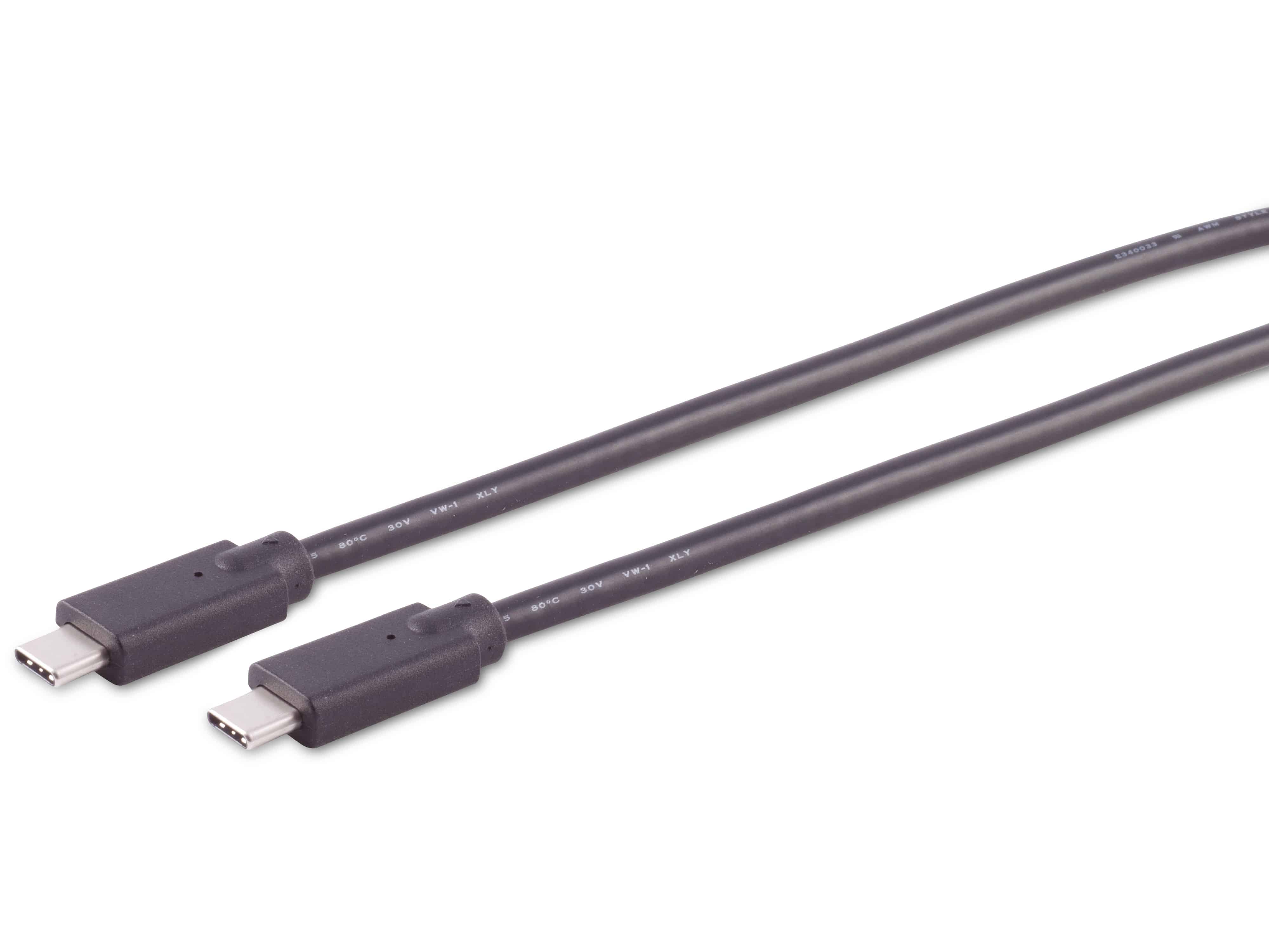 S-IMPULS USB-C Verbindungskabel, 100 W, 2.0, schwarz, 2,0 m
