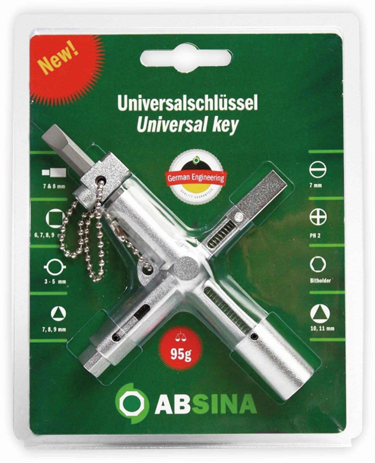 ABSINA Universal-Schaltschrank-Schlüssel X Key Plus 1002