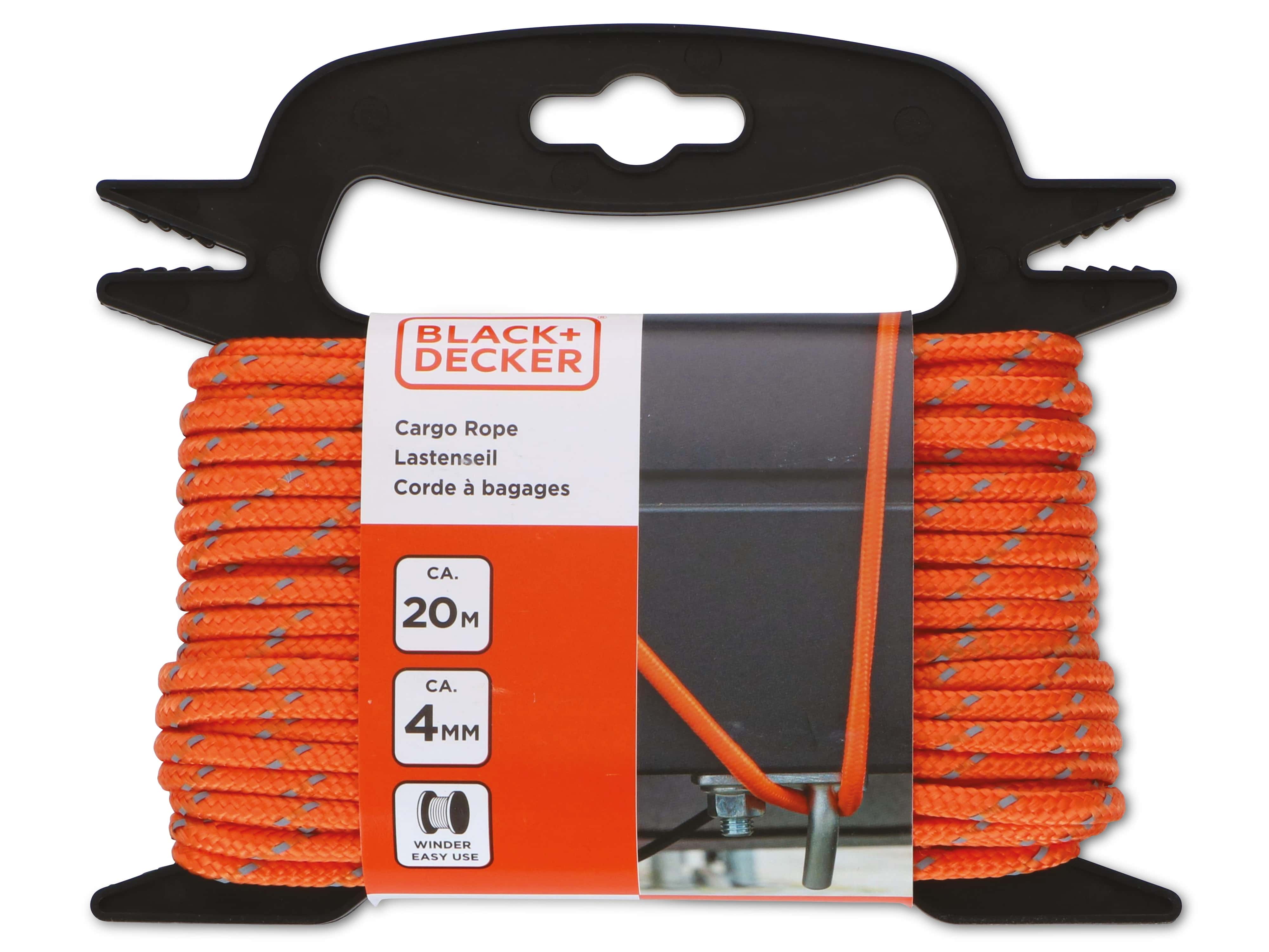 BLACK & DECKER Mehrzweckseil, Ø 4 mm, 20 m, orange