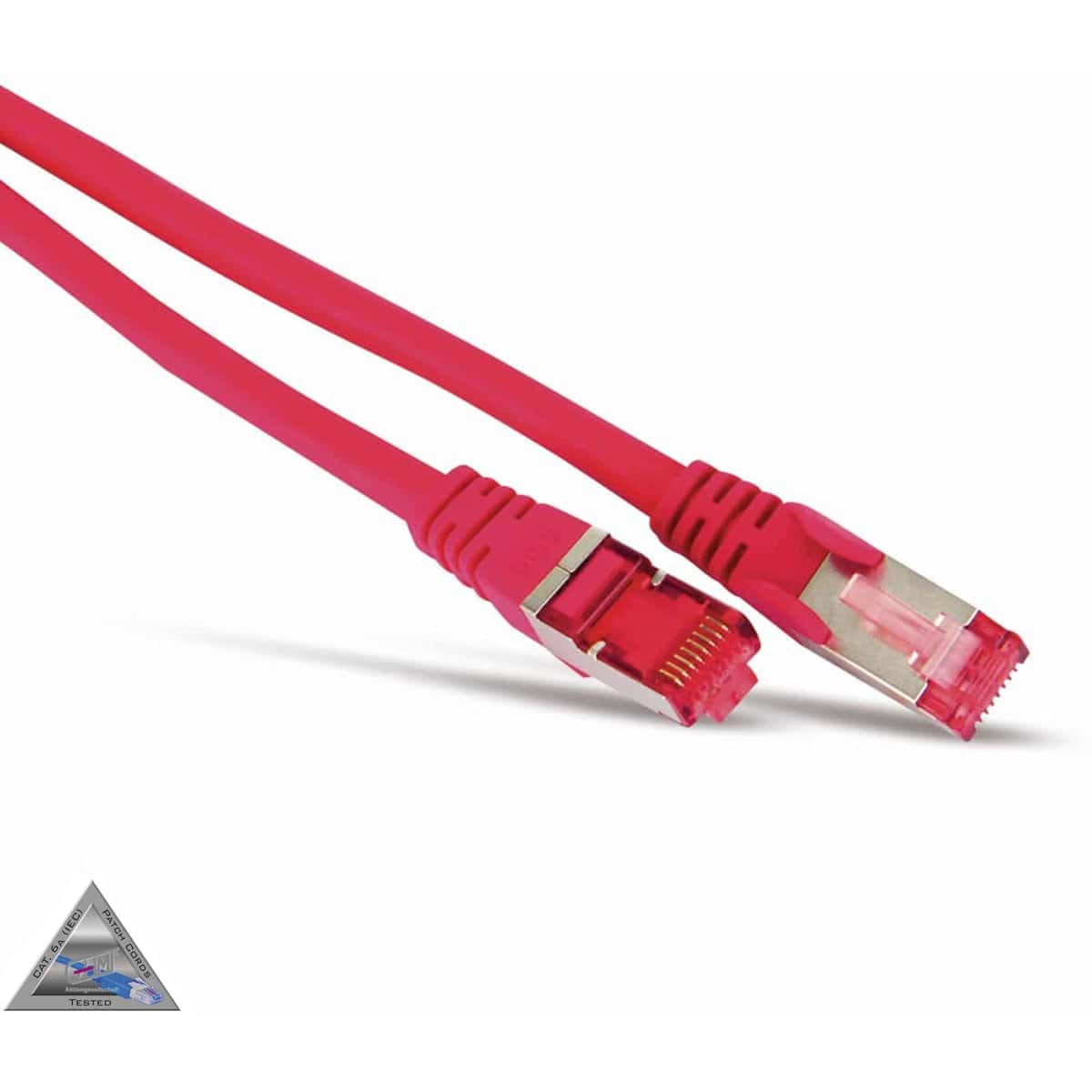 CAT.6a Patchkabel, halogenfrei, GHMT zertifiziert, 10 m, rot